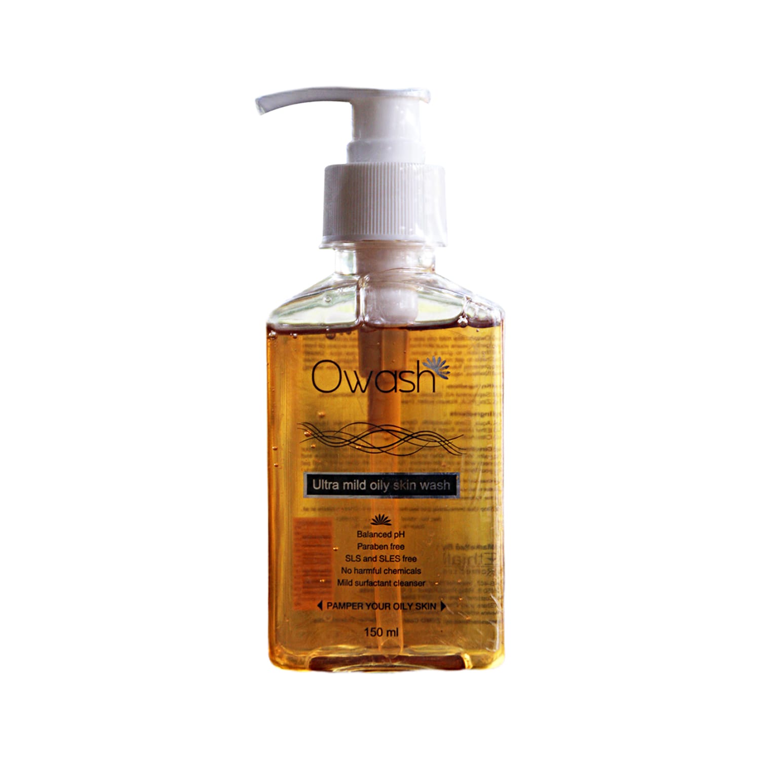 Ethiglo Owash Ultra Mild Oily Skin Wash, Paraben Free, Balanced pH, 150 ml