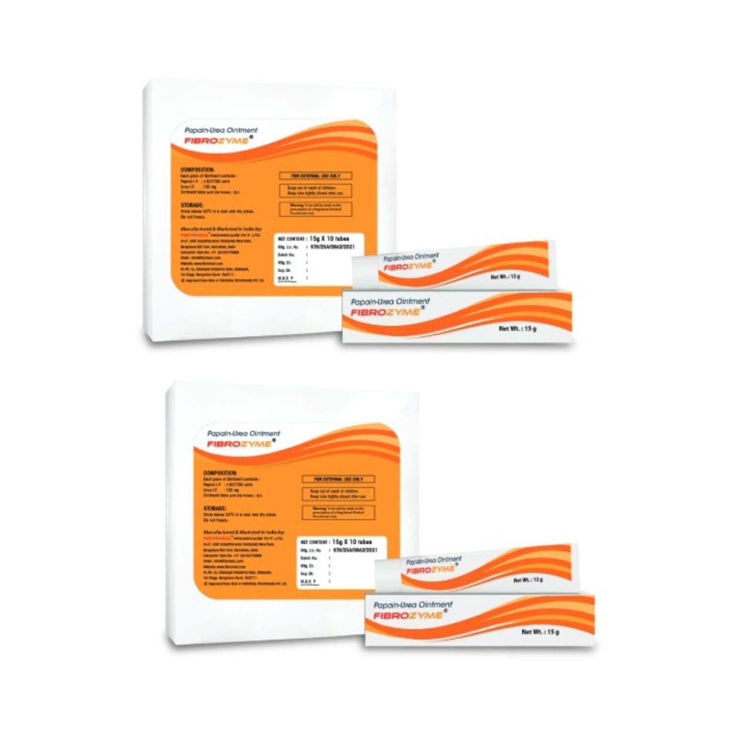 Fibroheal Fibrozyme Ointment (15 gm) Pack of 2