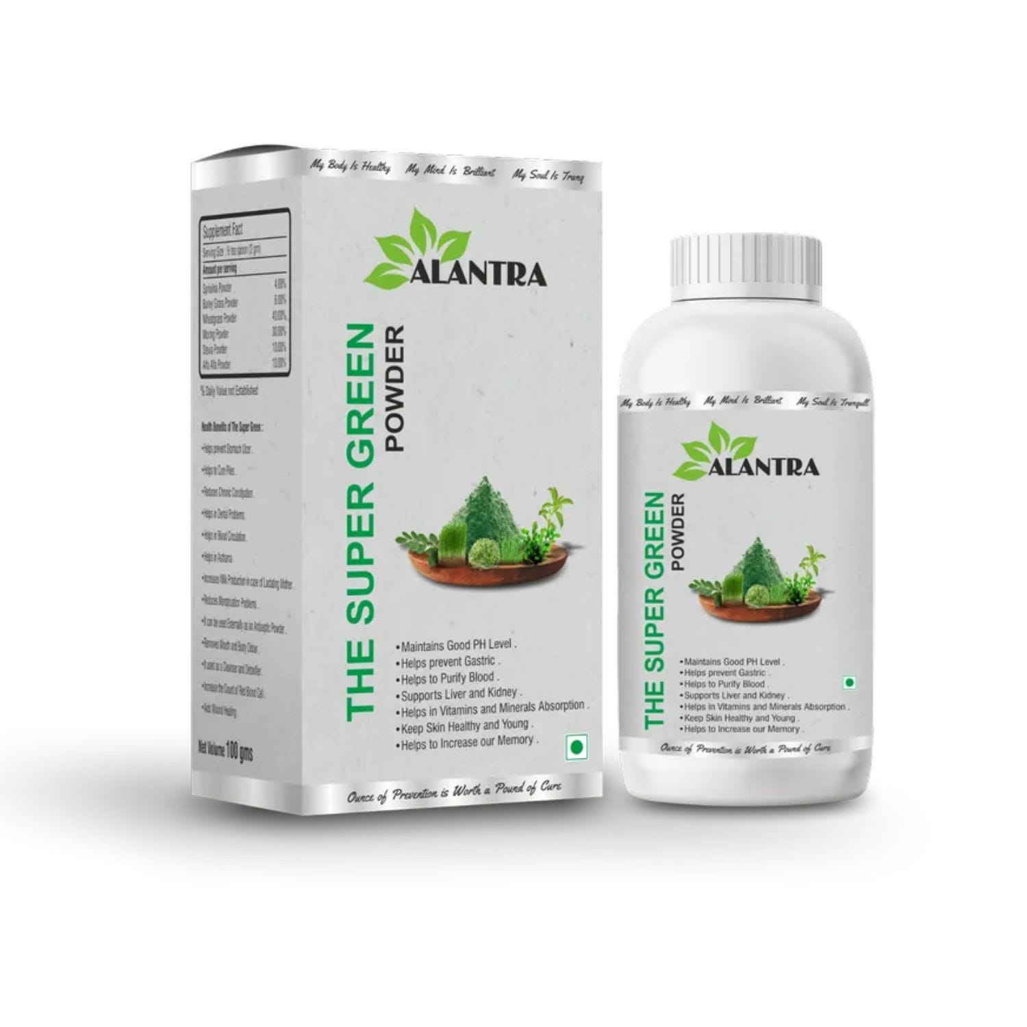 Alantra The Super Green Powder (100 gm)