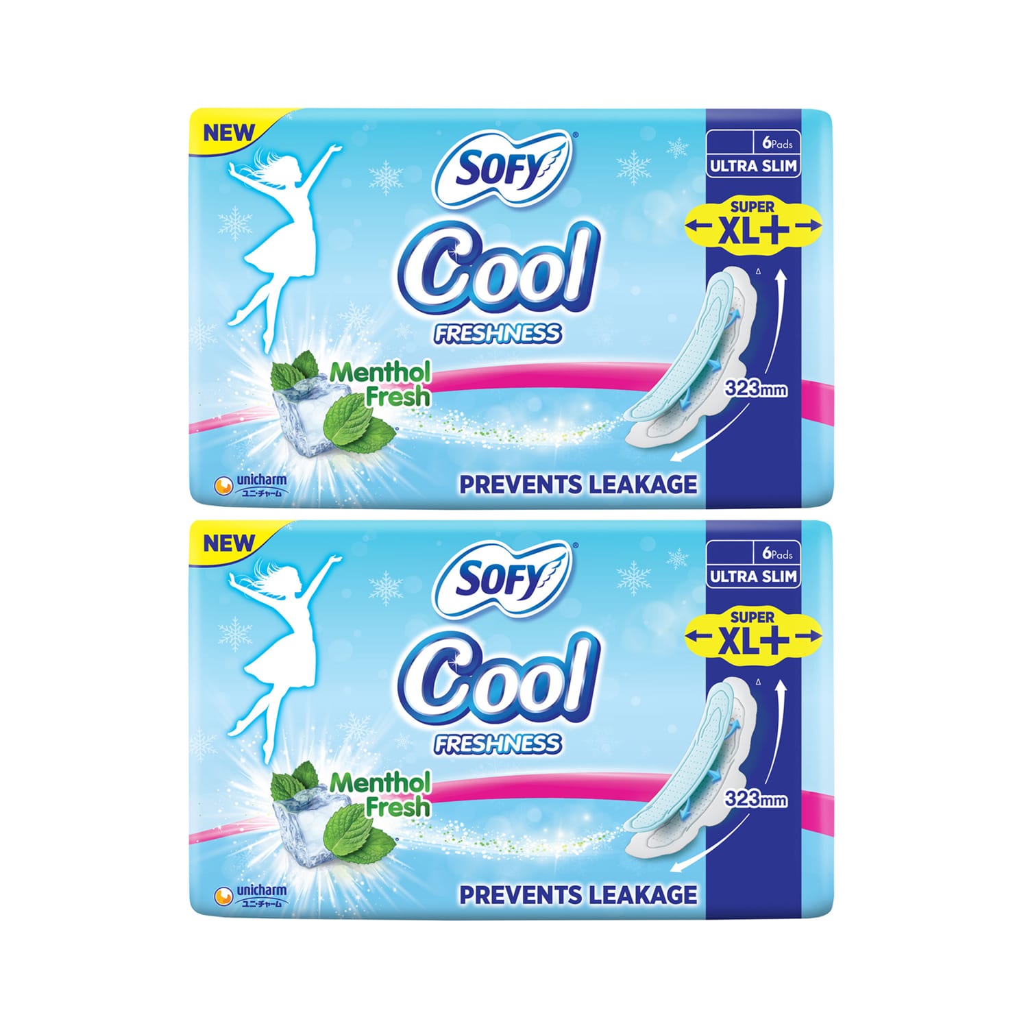 Sofy Cool Extra Long Pads - 6 Pads (Pack of 2)