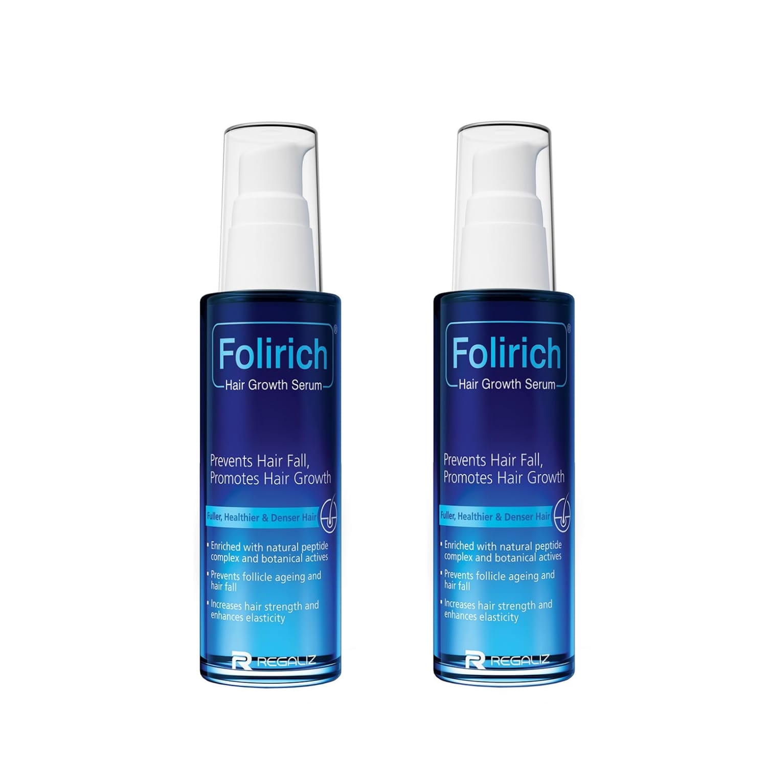Regaliz Folirich Hair Growth Serum 60 ml (Pack of 2)
