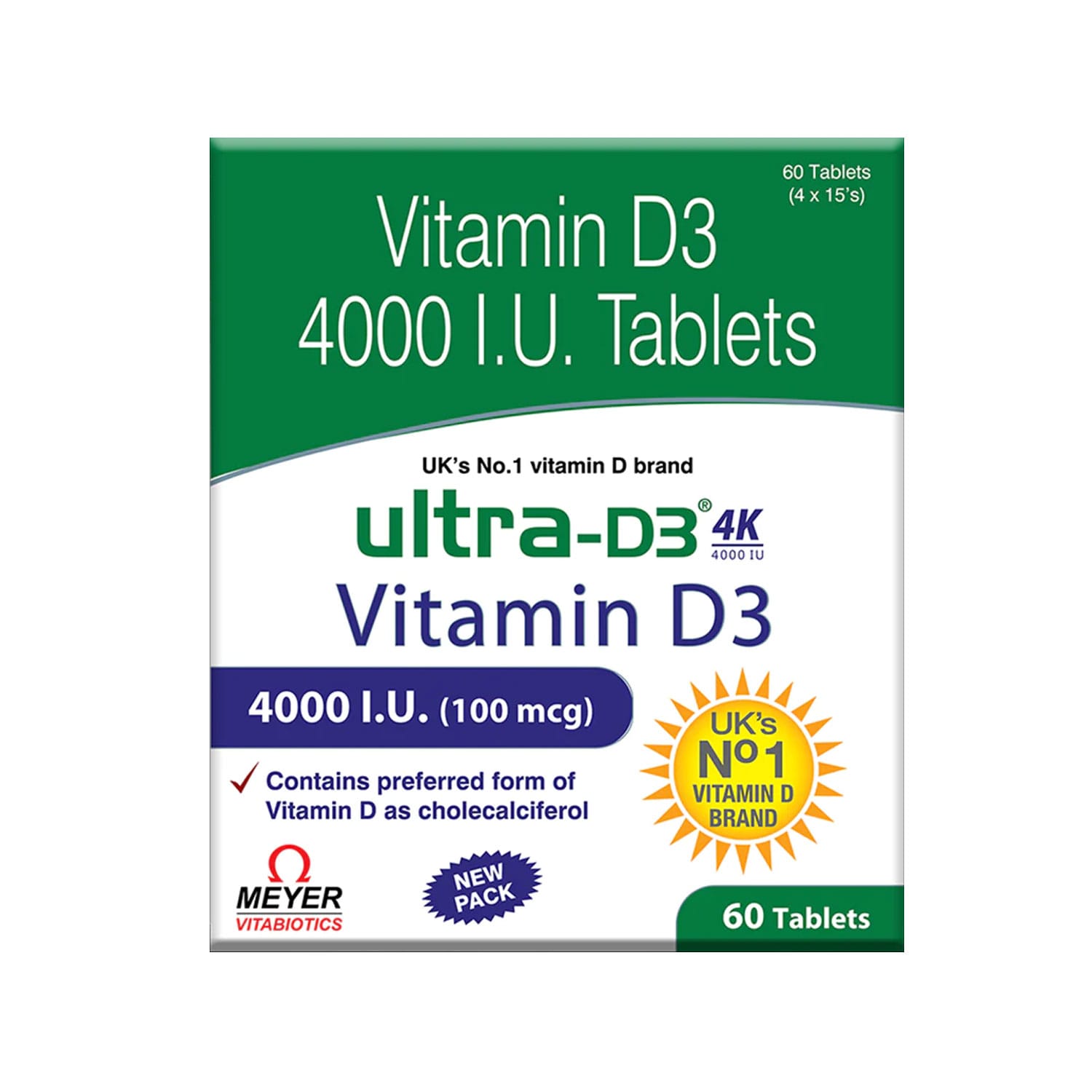 Vitabiotics Ultra D3 4K for Bone Health - 60 Tablets