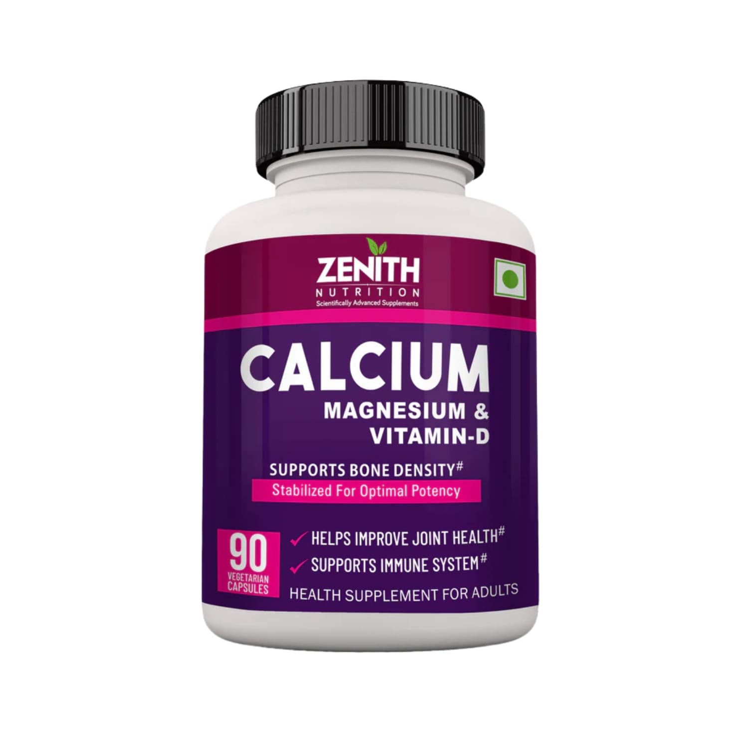 Zenith Nutrition Calcium, Magnesium and Vitamin D Capsules (90 Nos)