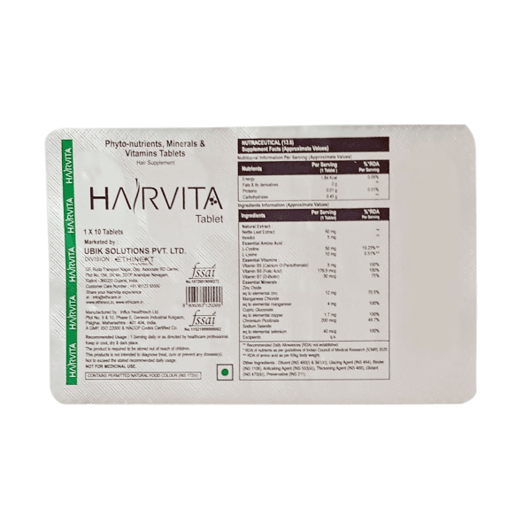 Ethicare Hairvita Nutrient Tablets 1X10 Tablets