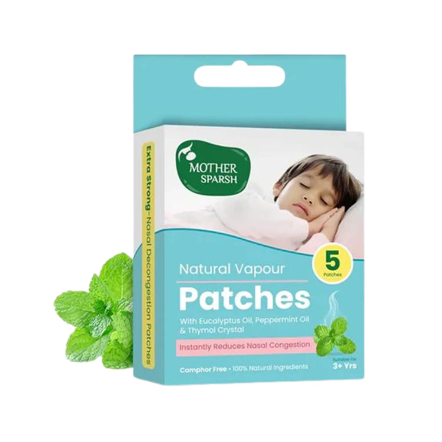 Mother Sparsh Natural Vapour Patches for Babies from 3+ Years (5 Patches)