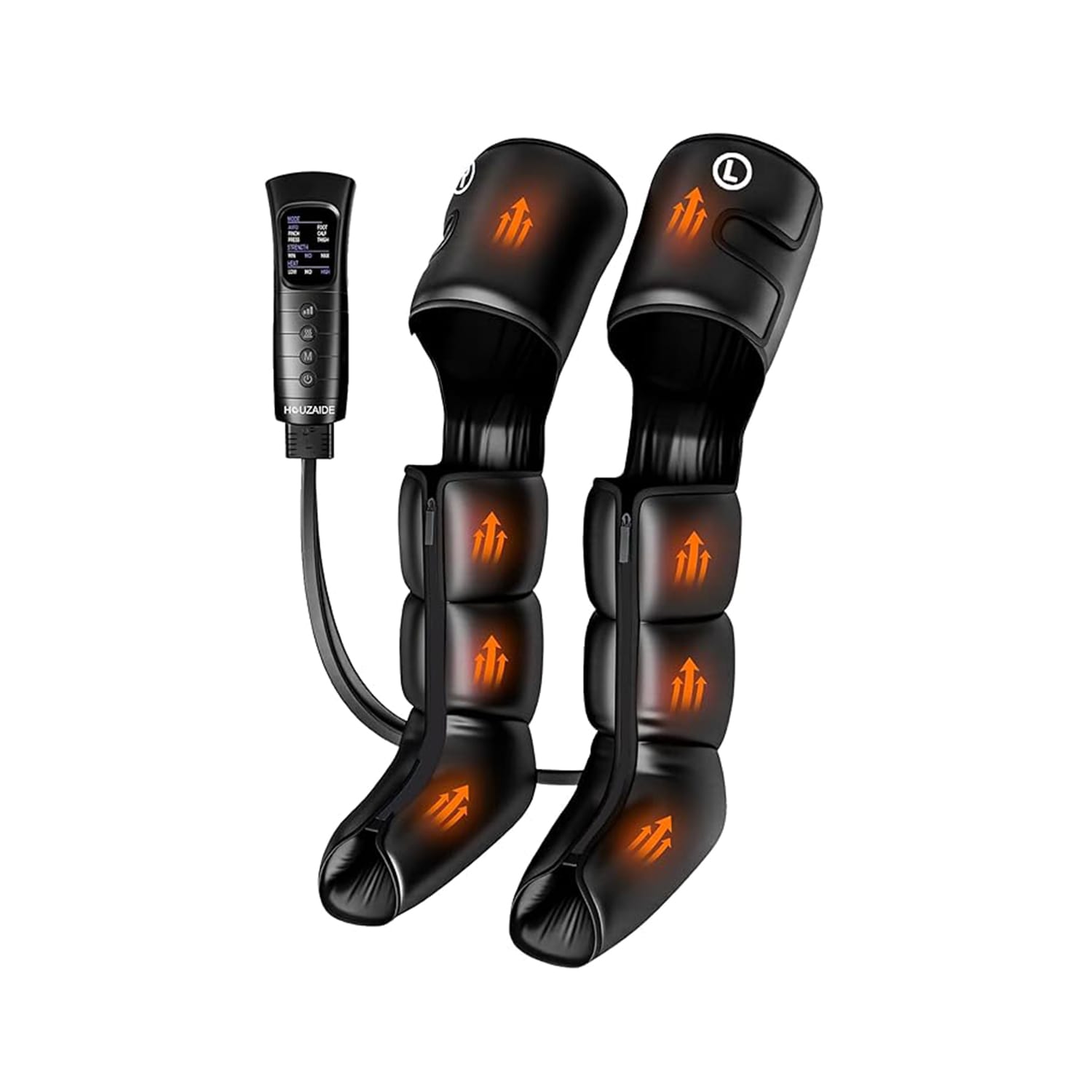 Houzaide Leg Compression Massager with Heat for Foot Calf and Thigh Recovery (HA1203)
