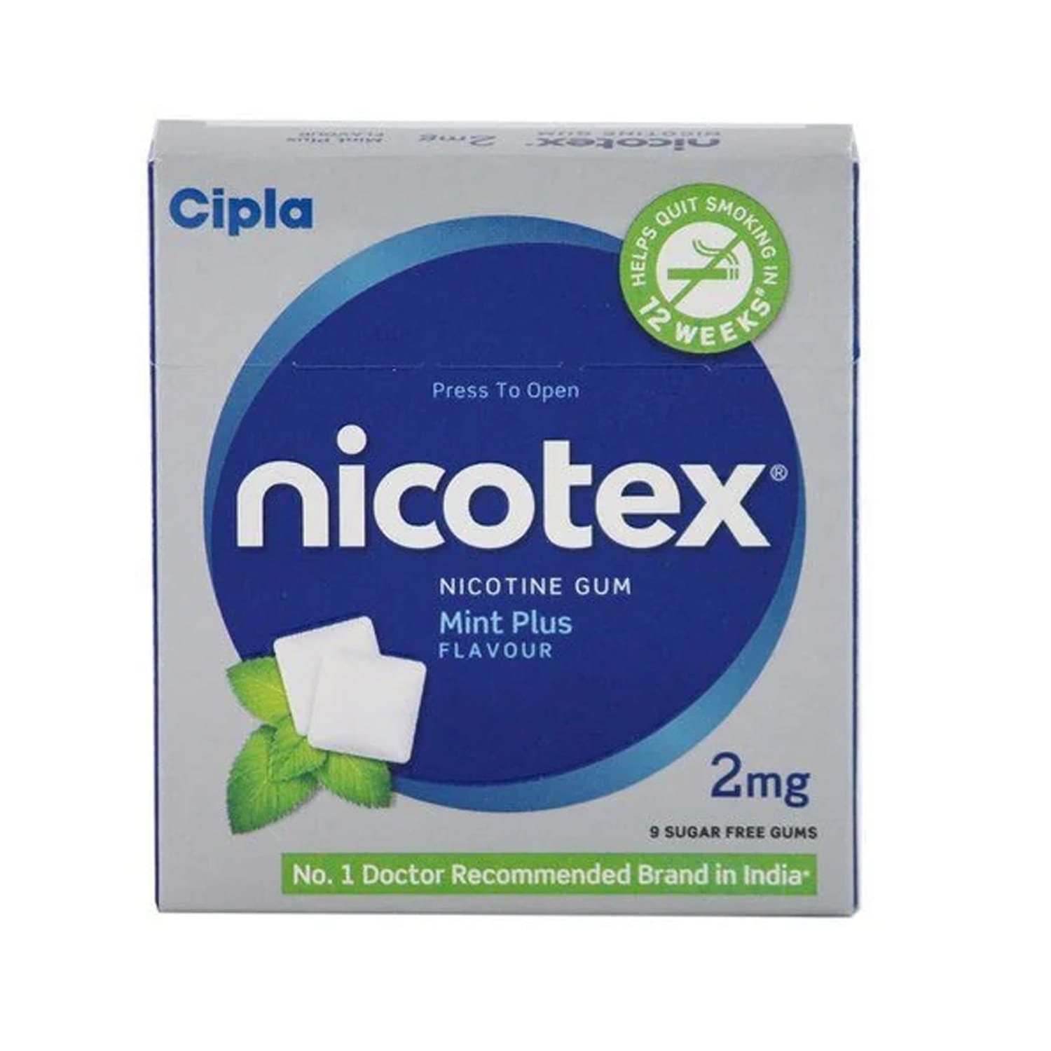Nicotex 2mg Mint Plus Flavor Sugar Free