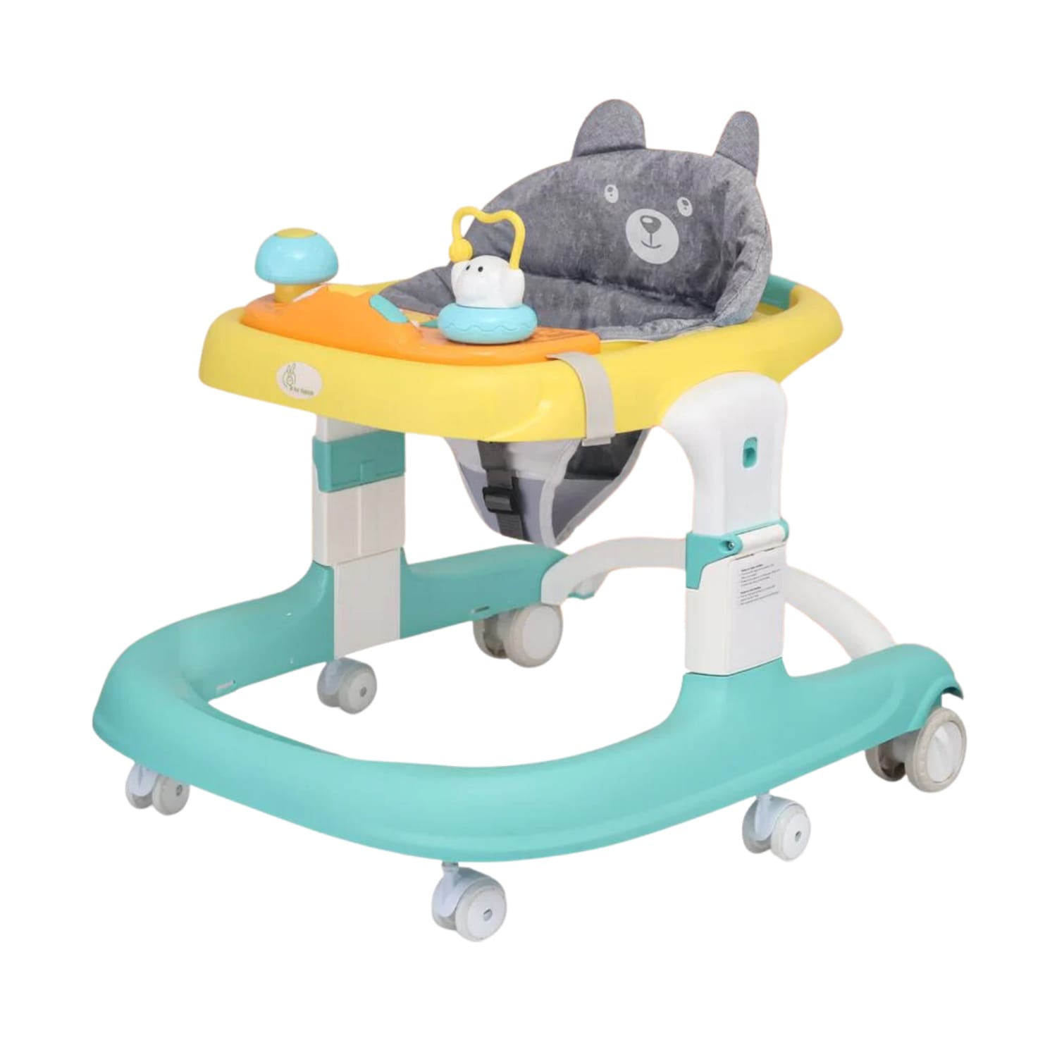 R for Rabbit Little Feet Sportz 2- in-1 Baby Walker from 9 to18 Months (Green Yellow)