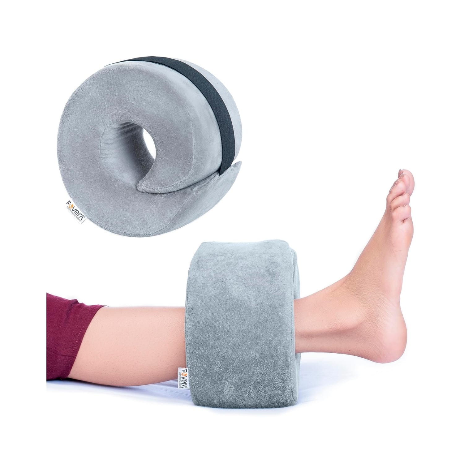 Fovera Foot Elevator Pillow with Adjustable Hook and Loop