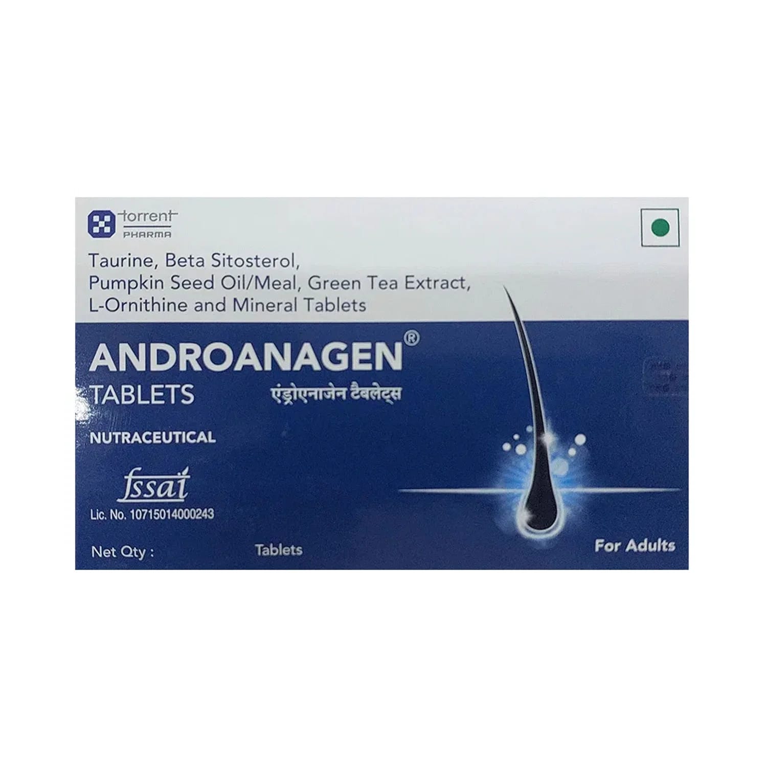 Torrent Androanagen Hairfall Control Tablet for Men (10 Tablets)