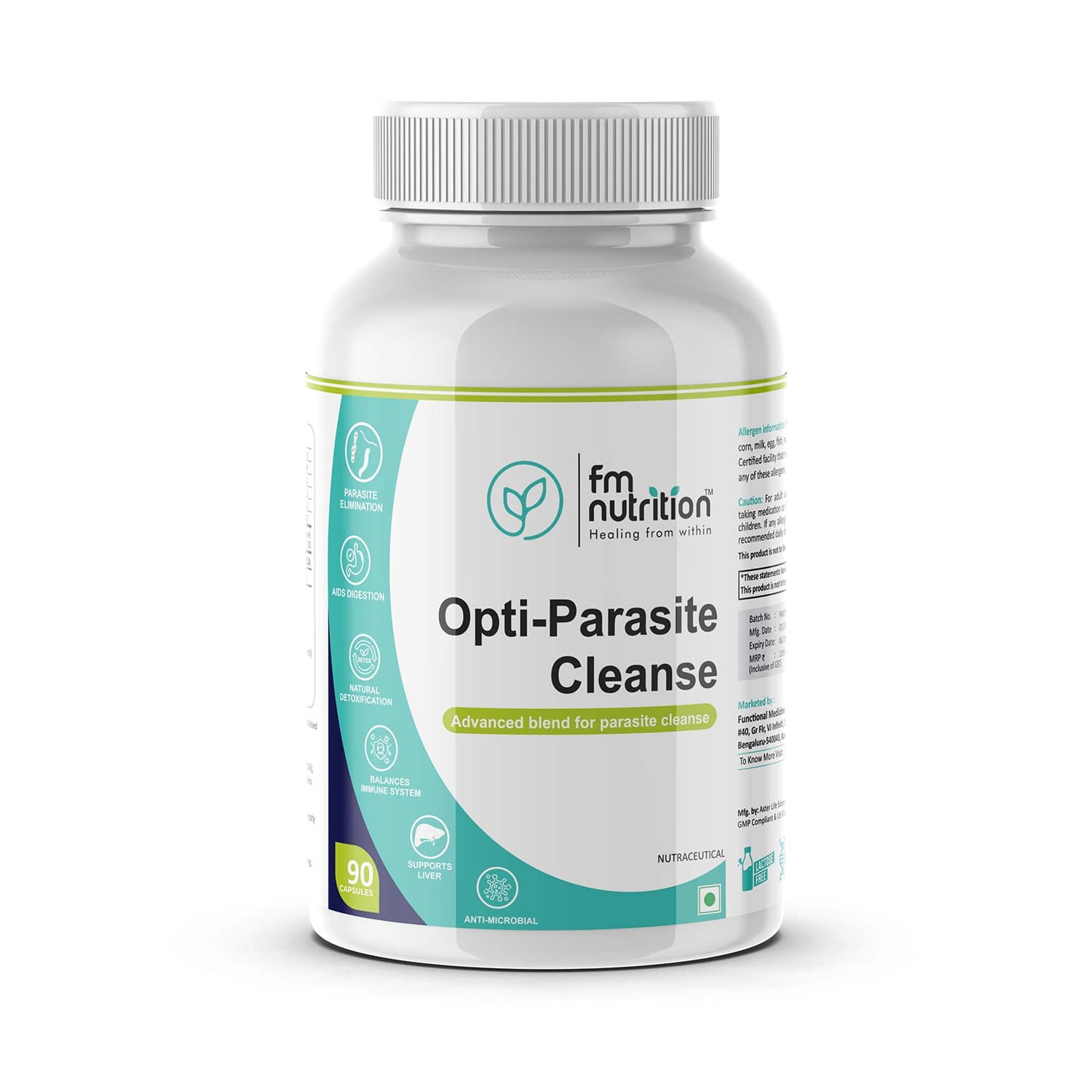 FM Nutrition Opti Parasite Cleanse Capsules (90 Nos)