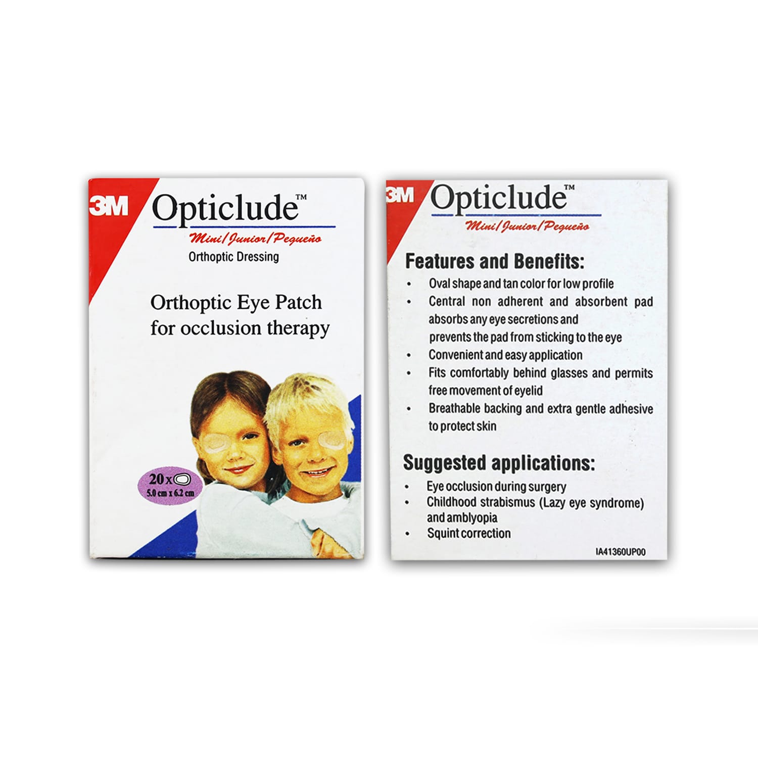 3M Opticlude Orthoptic Eye Patch 5 X 6.2cm 1537/20 Box of 20 - Child