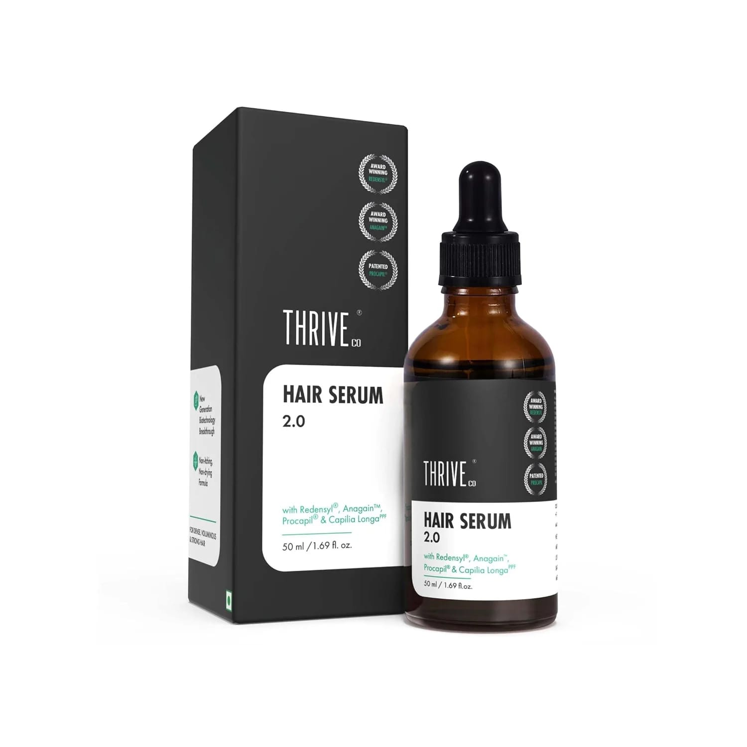 ThriveCo Hair Growth Serum 2.0 with Effective Redensyl, Anagain and Procapil (50ml)