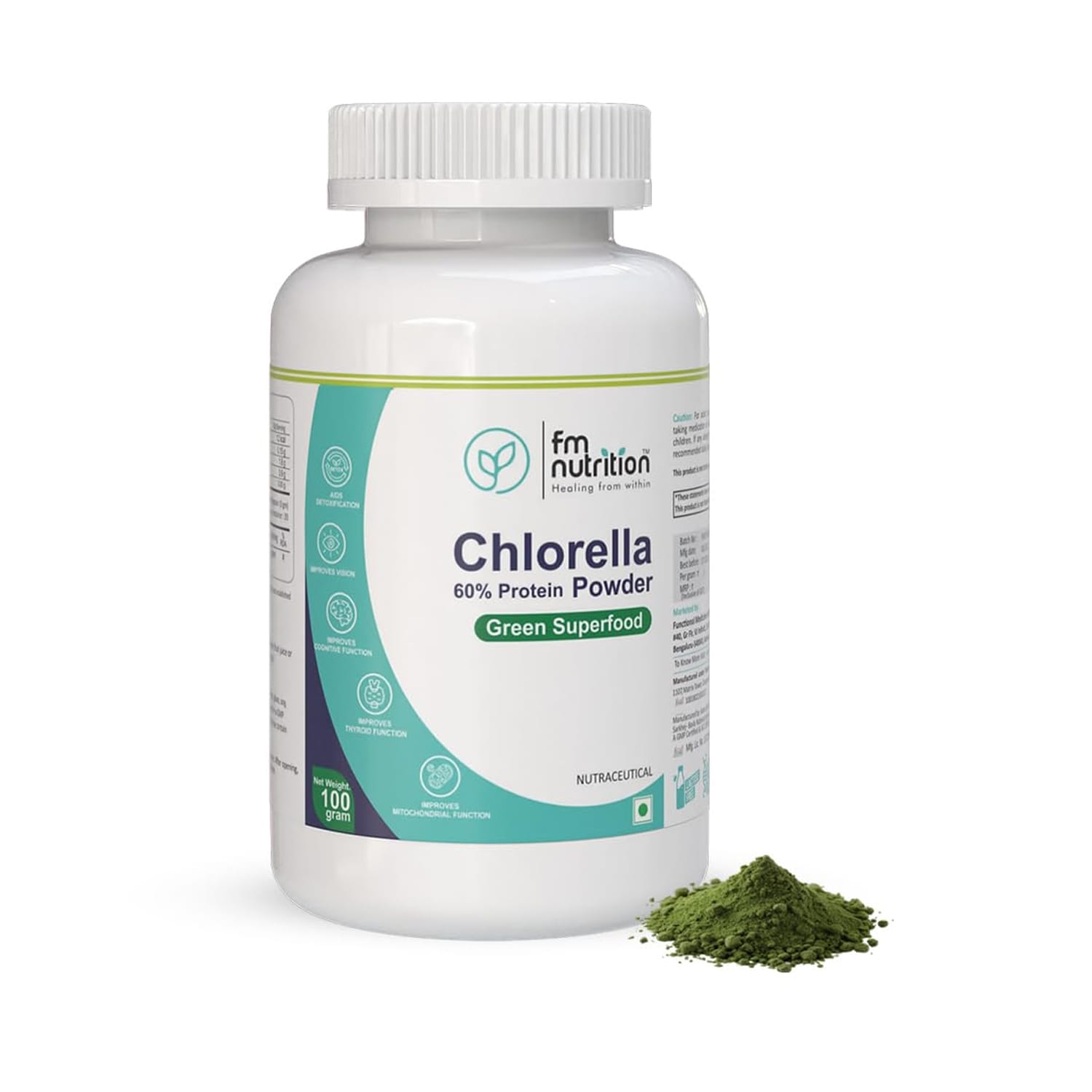FM Nutrition Chlorella Protein Powder – 100 gm