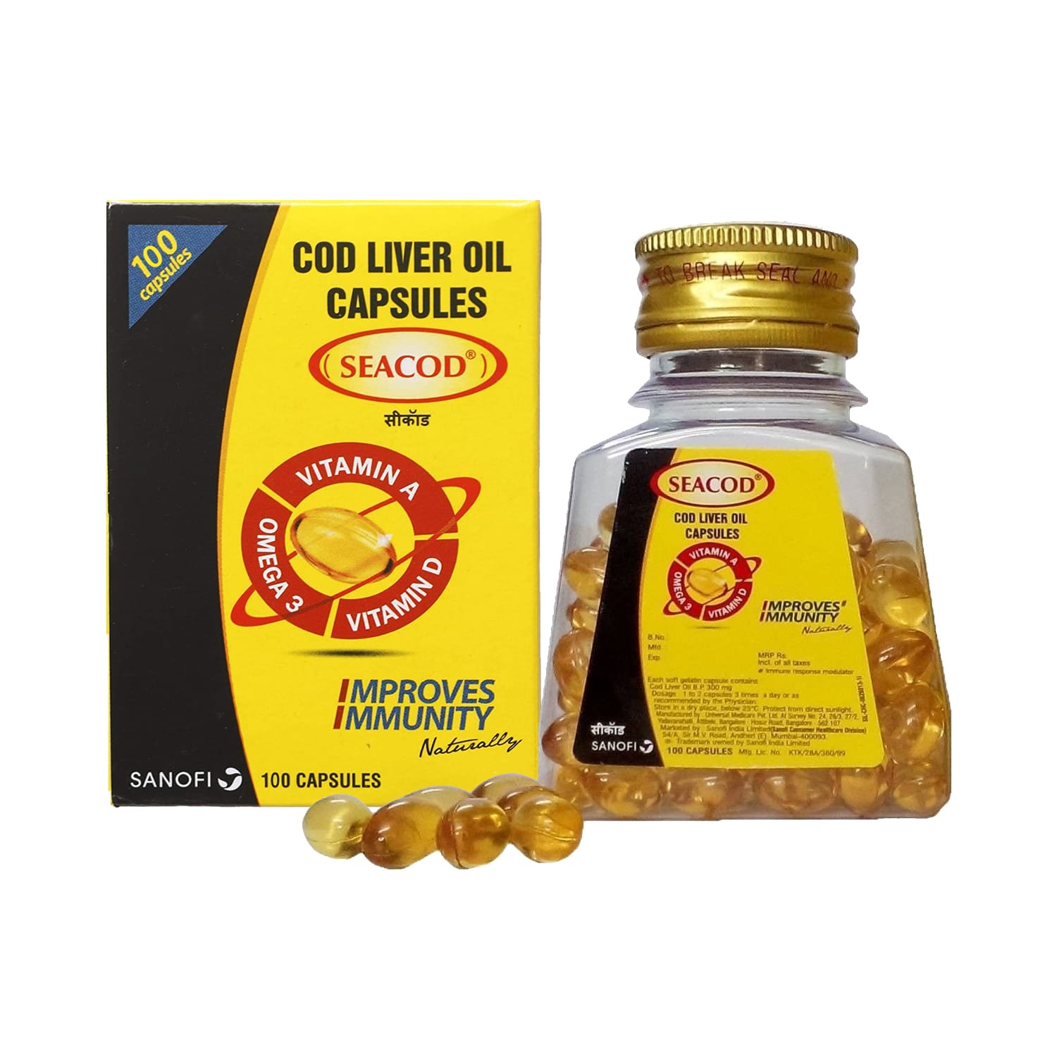 Seacod Cod Liver Oil Capsules 100's