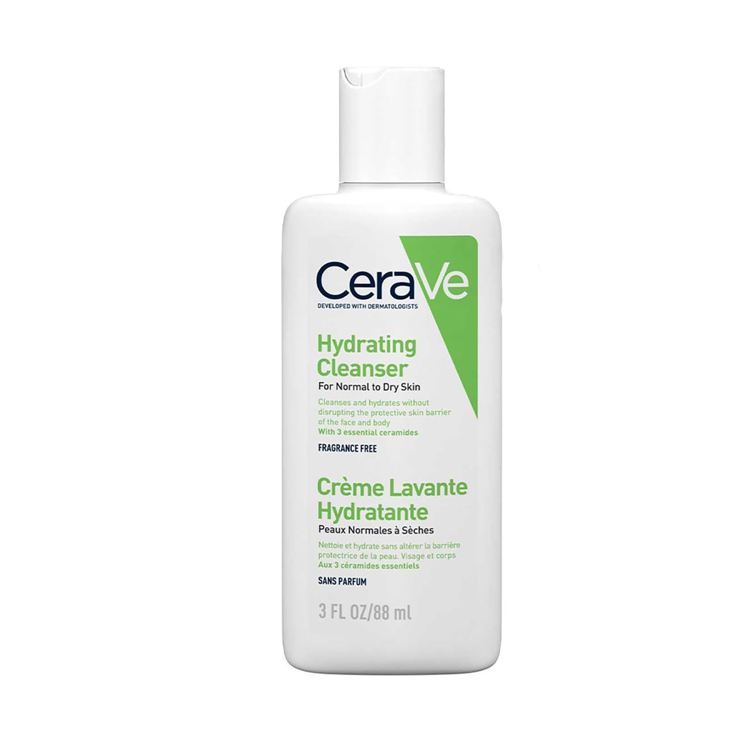 Cerave Hydrating Facial Cleanser for Normal to Dry Skin (Fragrance Free) - 88ml