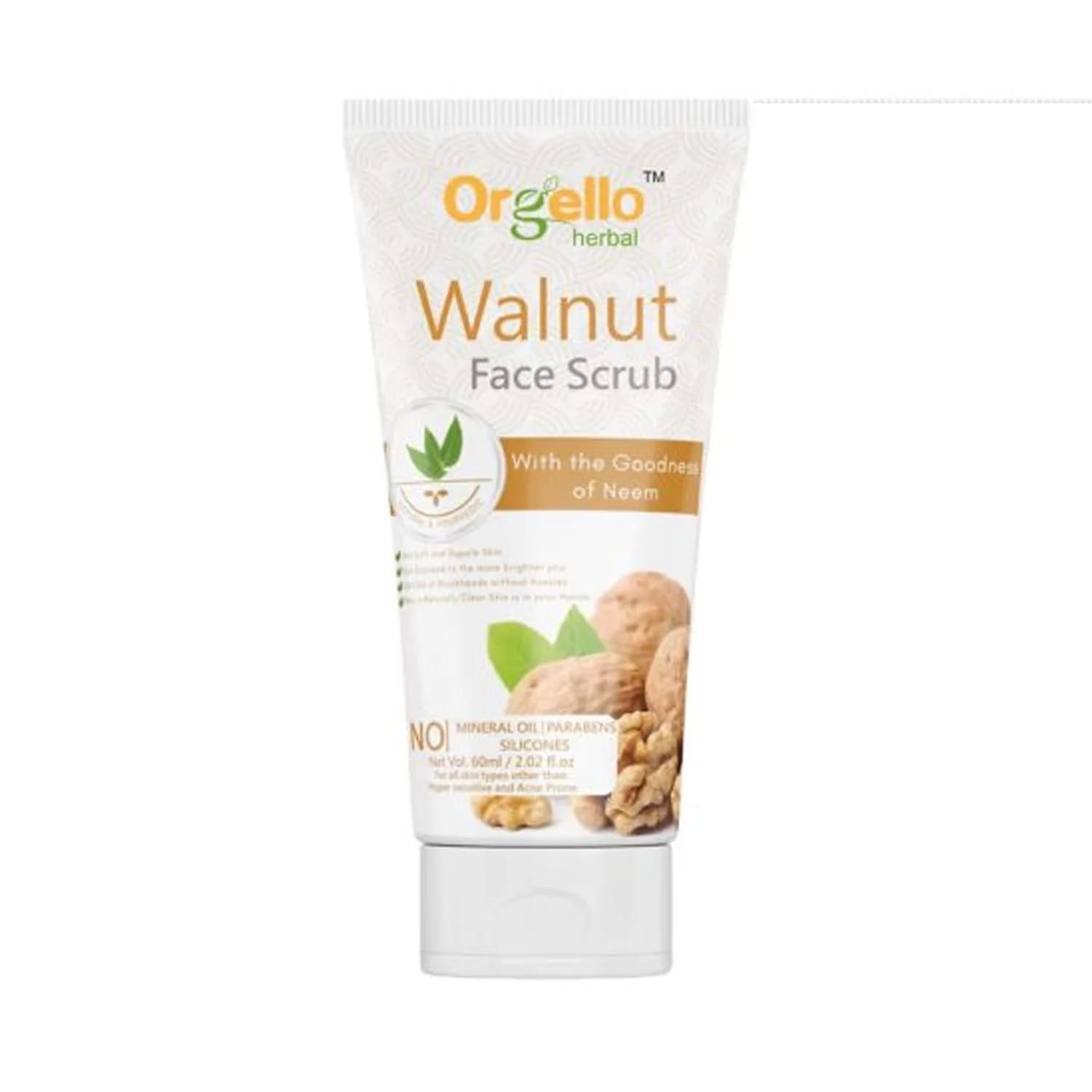 Orgello Herbal Walnut Face Scrub 60ml