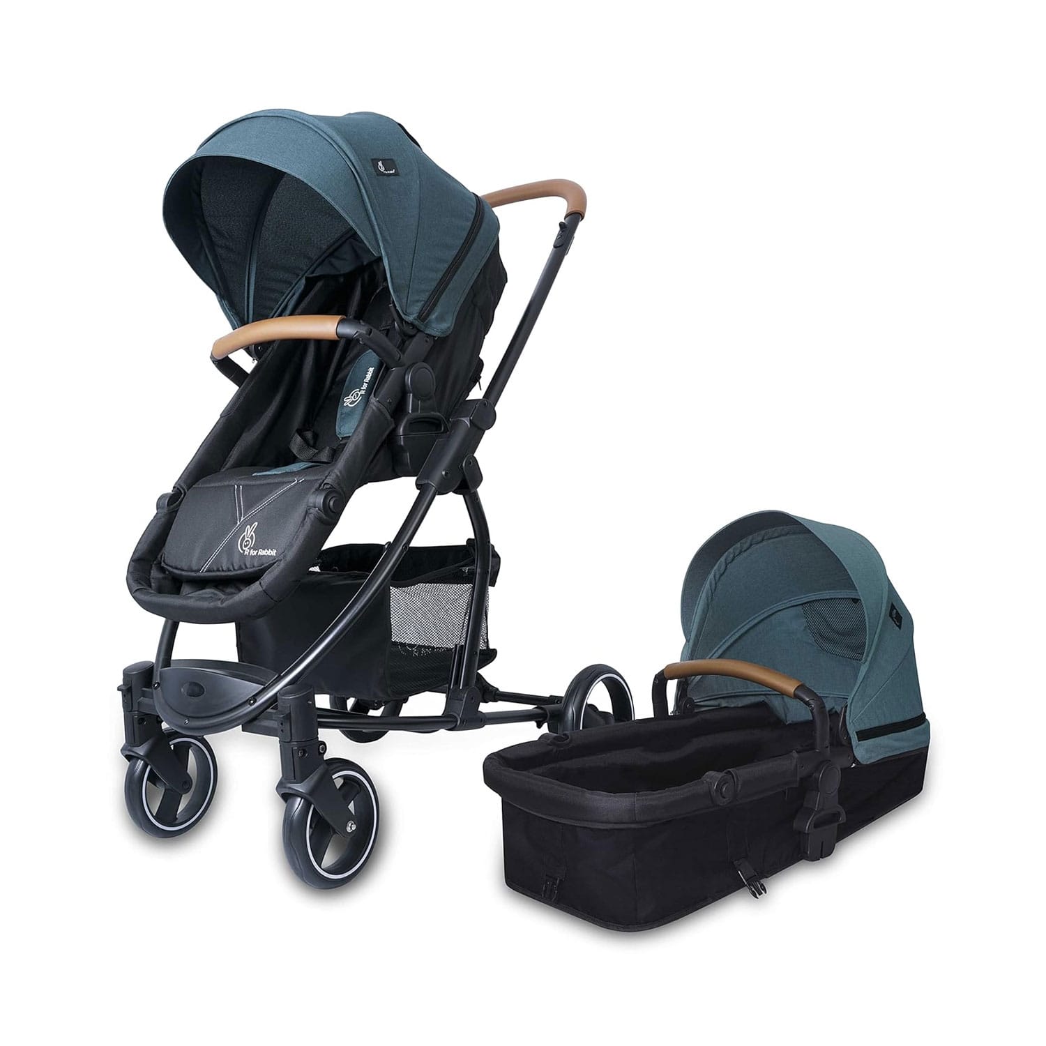 R for Rabbit Paradise 2 in 1 Baby Stroller cum Carry Cot for Babies Up to 3 Years (Bottle Green)