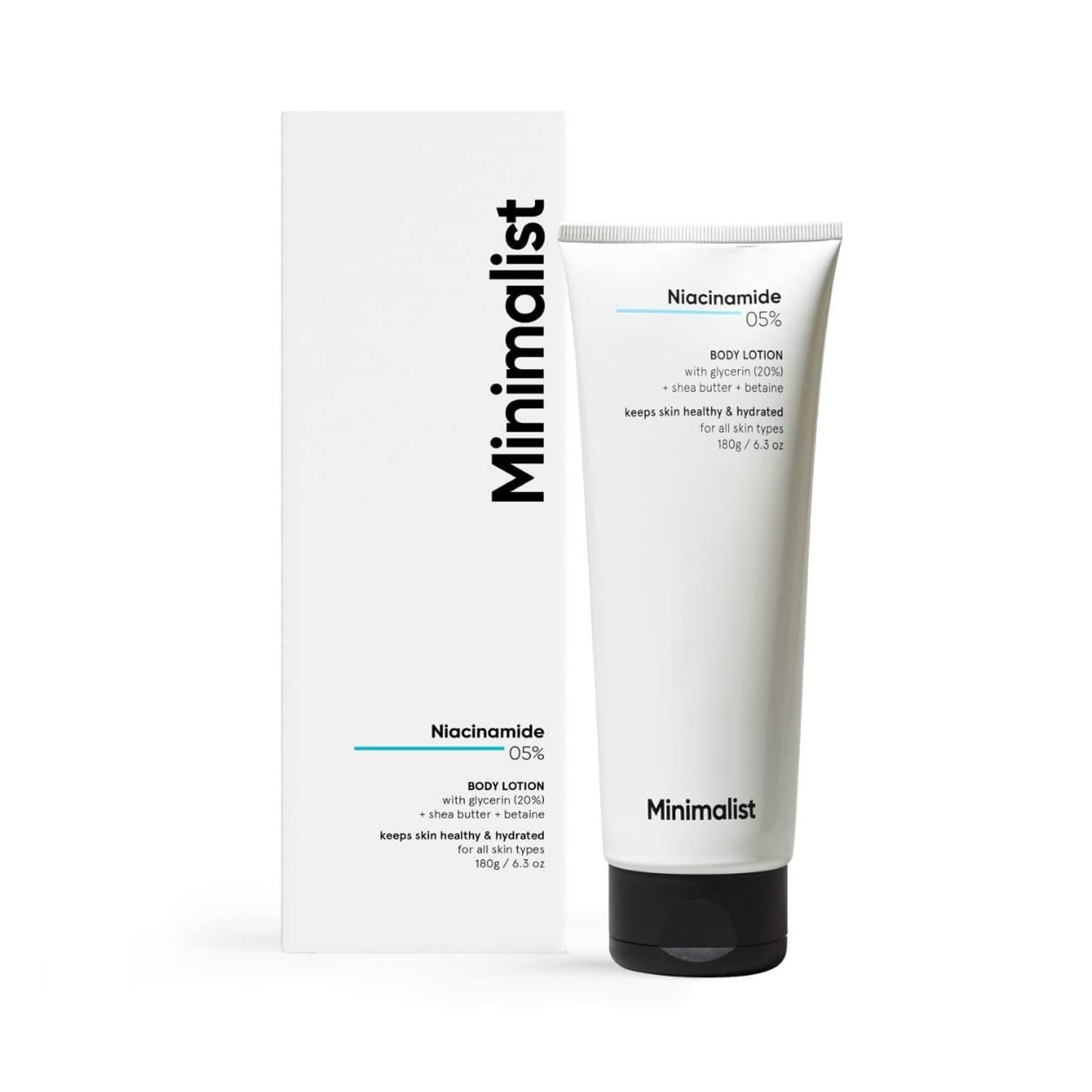 Minimalist Niacinamide 5% Body Lotion with Shea Butter, Glycerine for Dry Skin (180G)