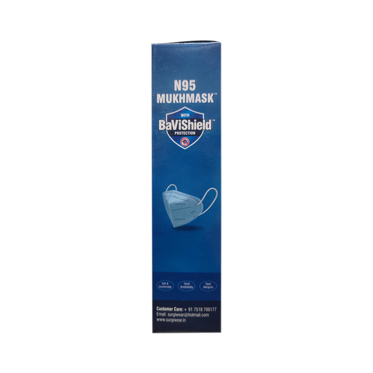 N95 Surgiwear Mukhmask with Bavishield Protection, Value Pack of 10, N95 Mask