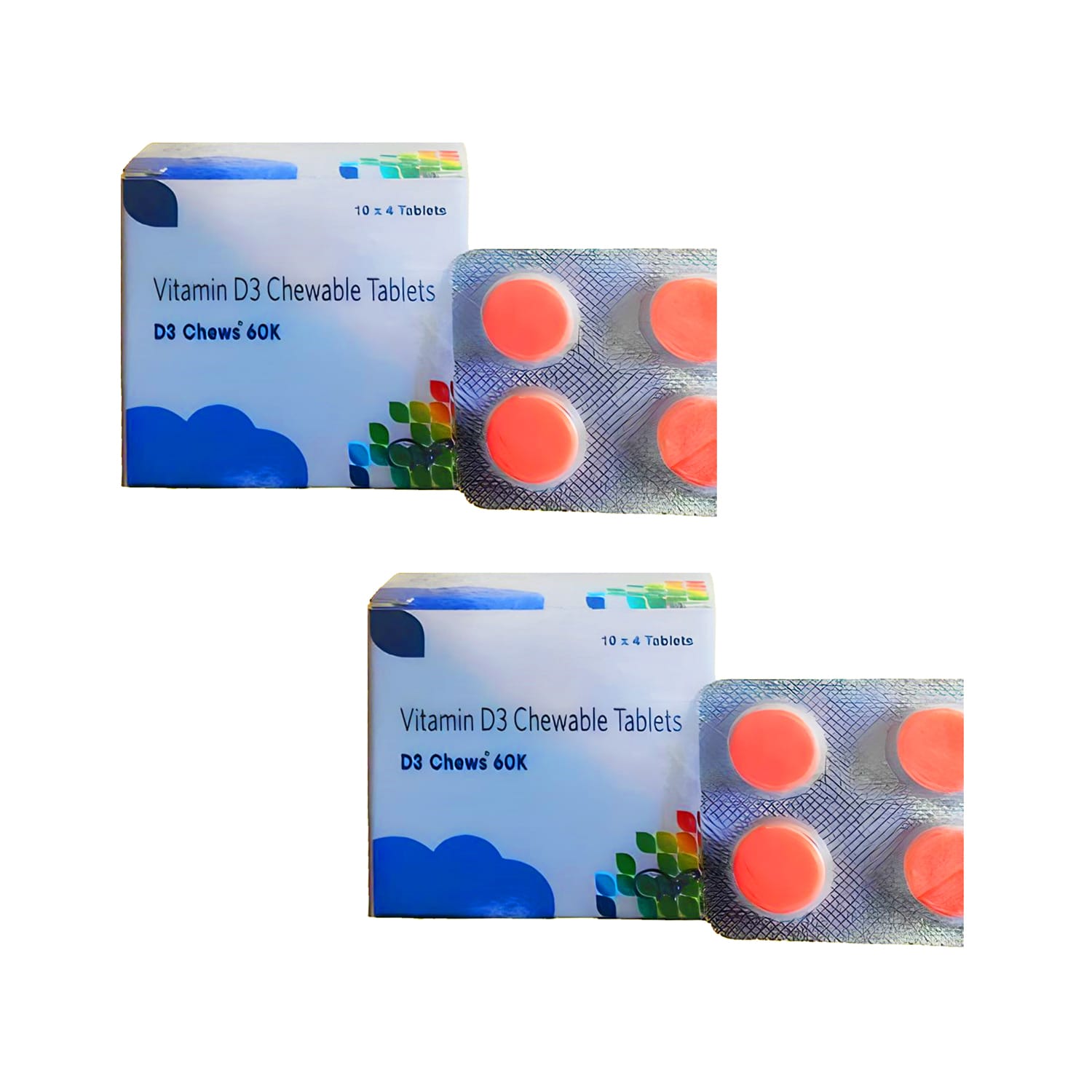 Walton Life Care Science Vitamin D3 Chews Tablets (Vanilla Flavour) - Pack of 2