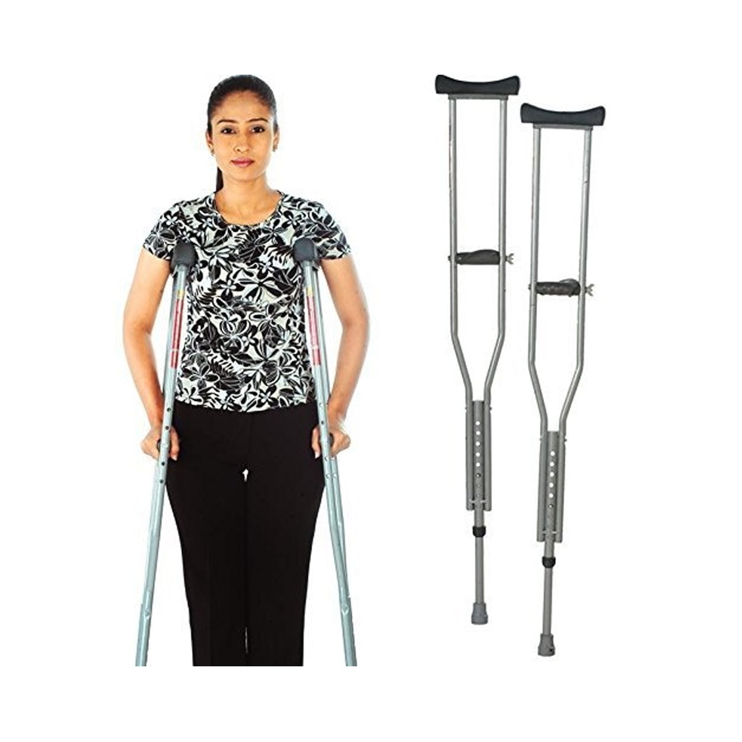 Vissco Invalid Underarm Auxiliary Crutches - Small (PC. No. 0905)