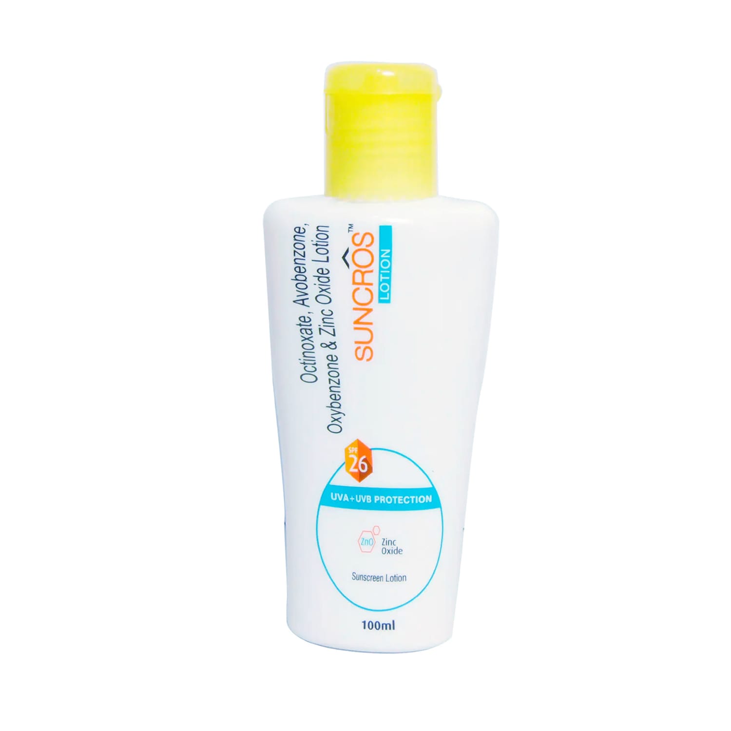 Suncros Zinc Oxide Sunscreen Lotion - SPF 26 (100 ml)