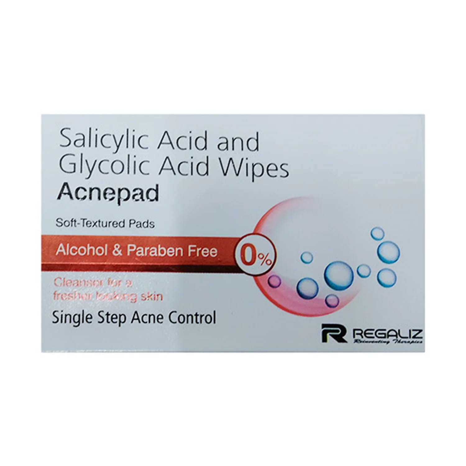 Regaliz Acnepad, 50 wipes | Effective against Acne, Blackheads, Pimples