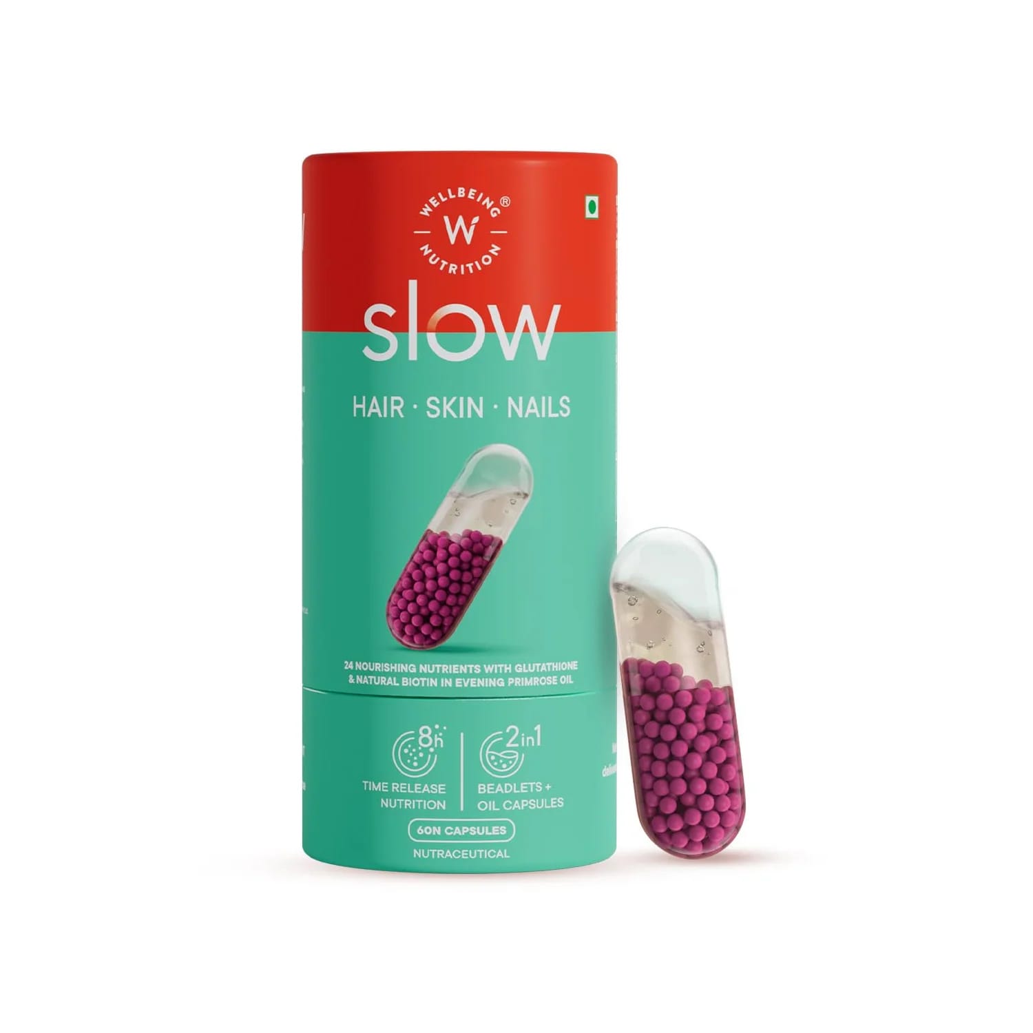 Wellbeing Nutrition Slow Hair, Skin and Nails- 60 Capsules