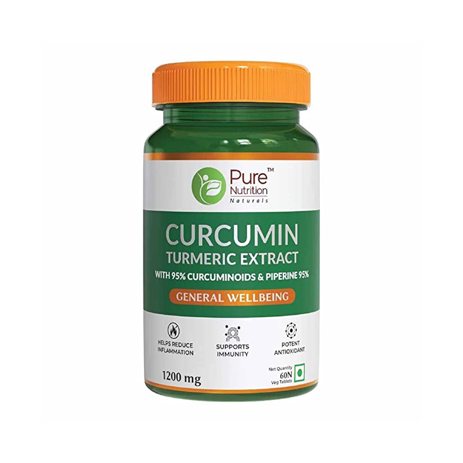 Pure Nutrition Curcumin (Bioactive Curcumin) 60 Veg Capsules