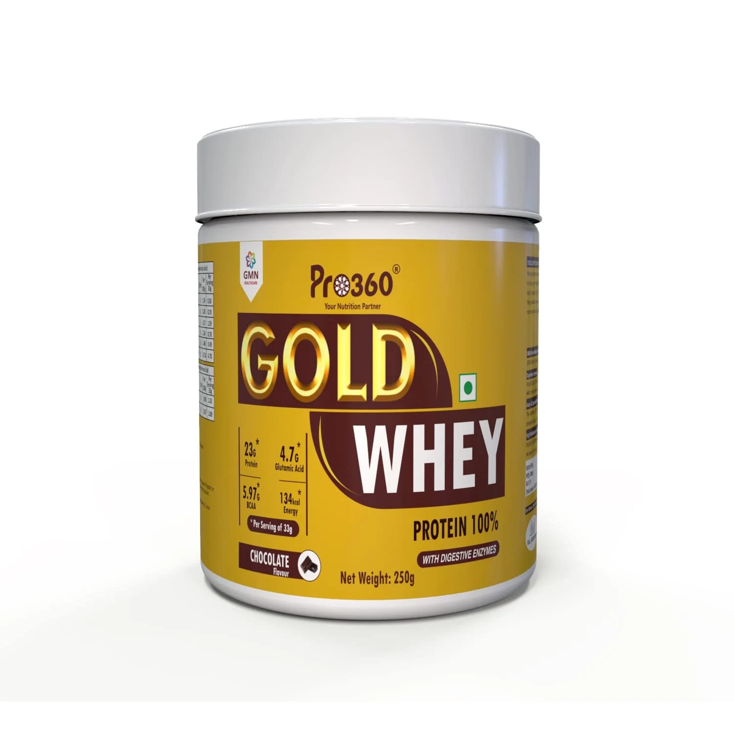 GMN Pro360 Gold Whey Protein Powder Chocolate Flavour (250g)