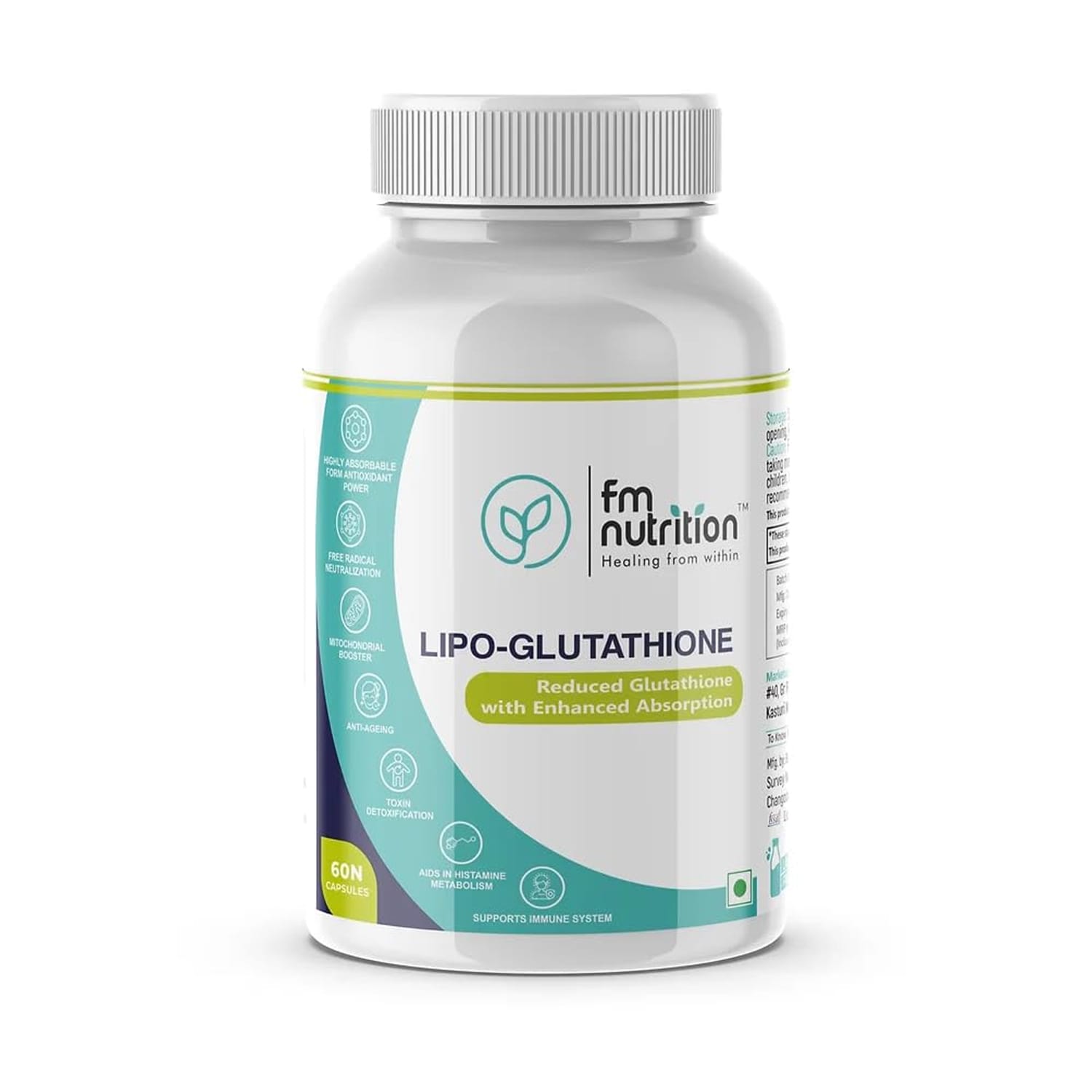 FM Nutrition Lipo Glutathione Capsules - 60 nos