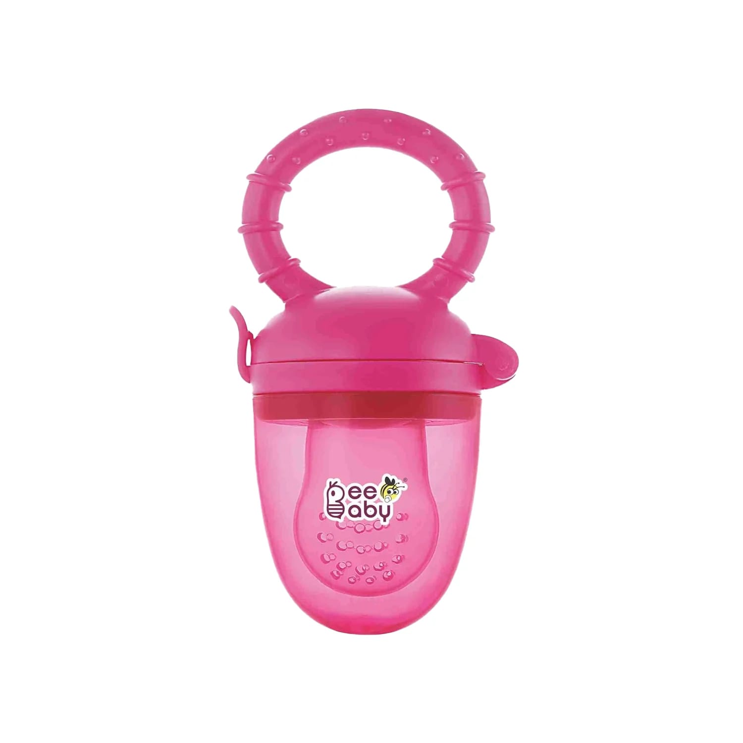 BeeBaby Fruitino Silicone Food and Fruit Nibbler 3+ Month (Pink)