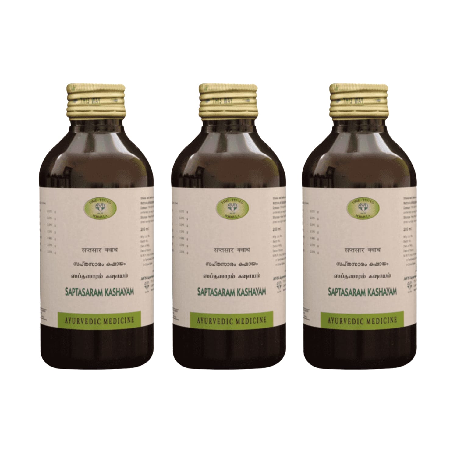 AVN Saptasaram Kashayam 200ml (Pack of 3)