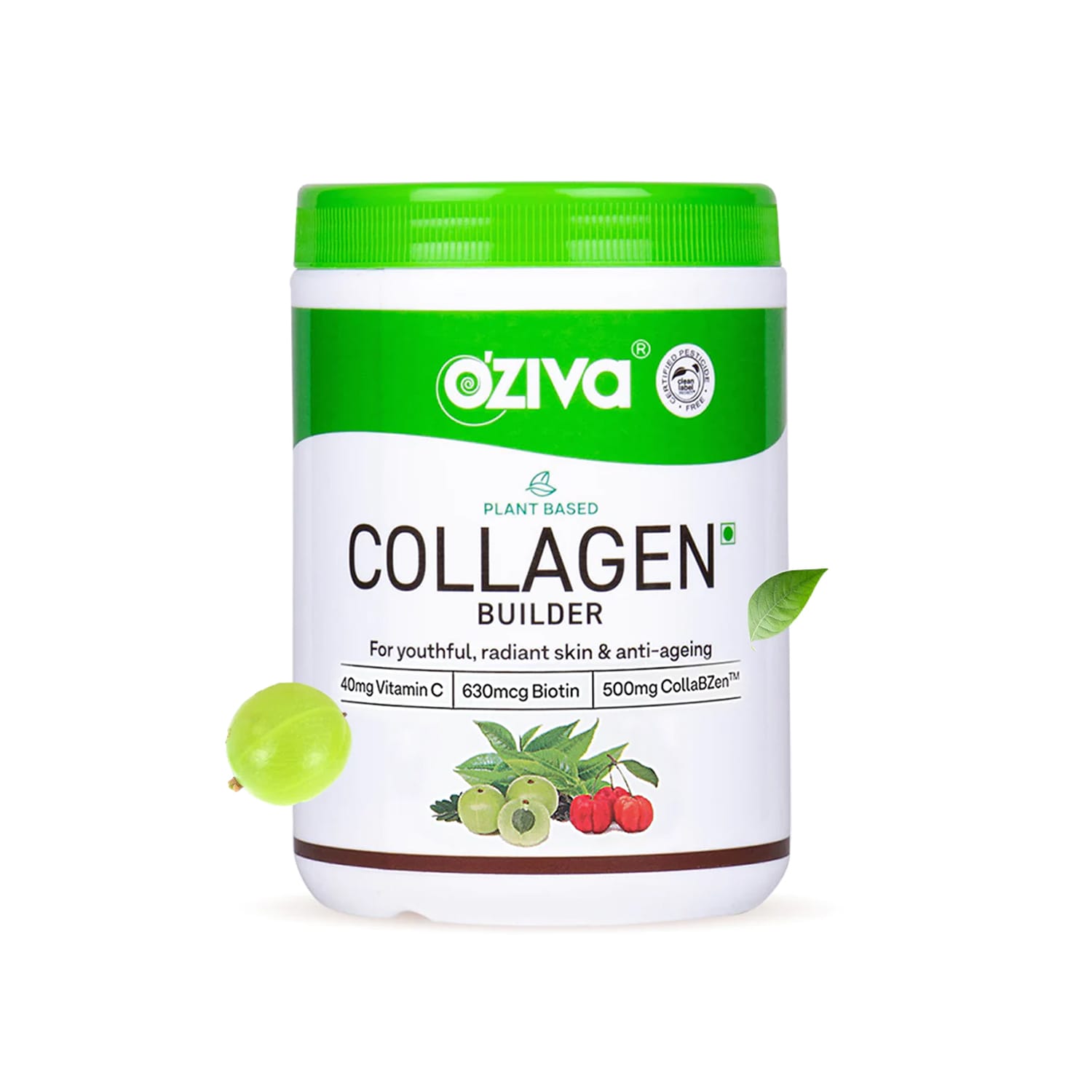 OZiva Plant Based Collagen Builder For Youthful & Radiant Skin - Collagen Classic, 250 g