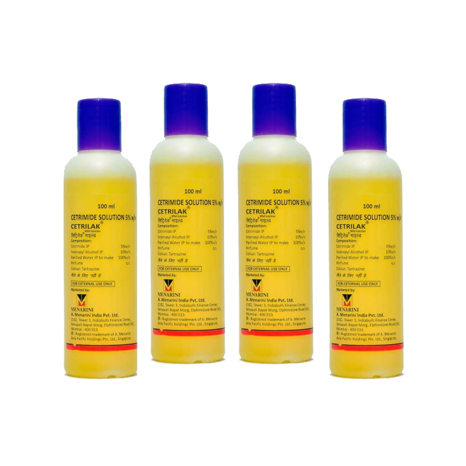 Cetrilak Cetrimide Solution 100ml - (Pack of 4)