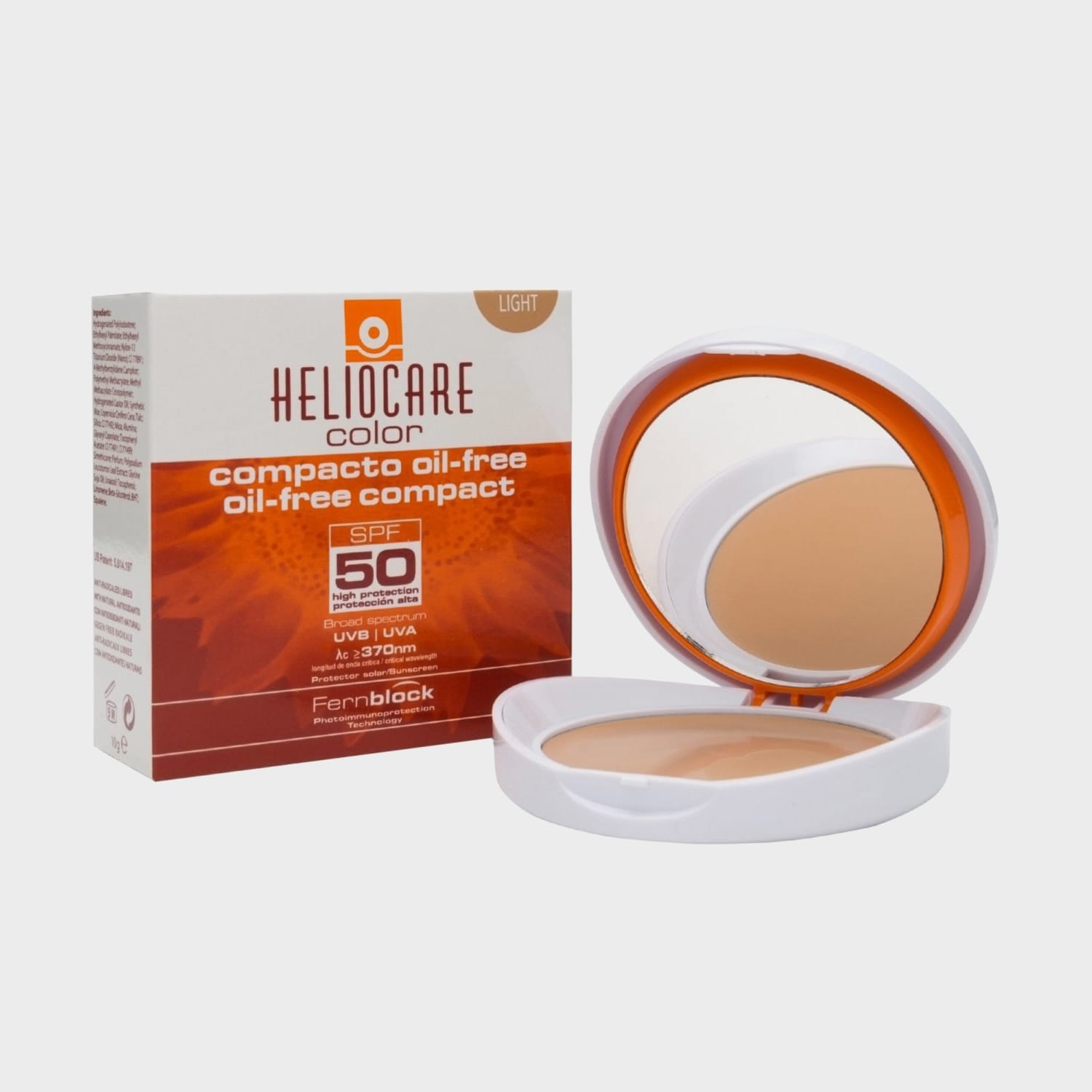 Heliocare color oil-free Compact Spf 50 Light Brown - 10gm