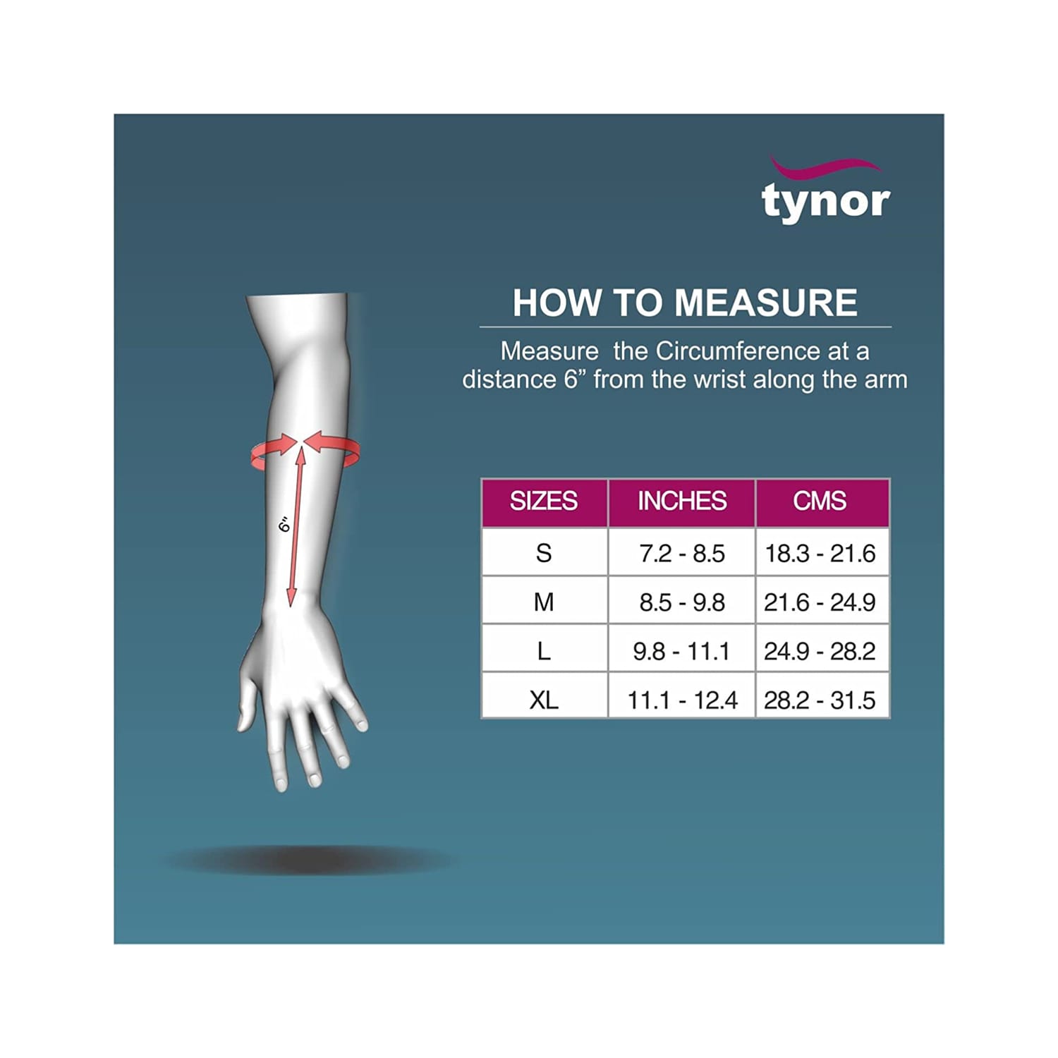 Tynor Elastic Wrist Splint Left E-01 (Medium)