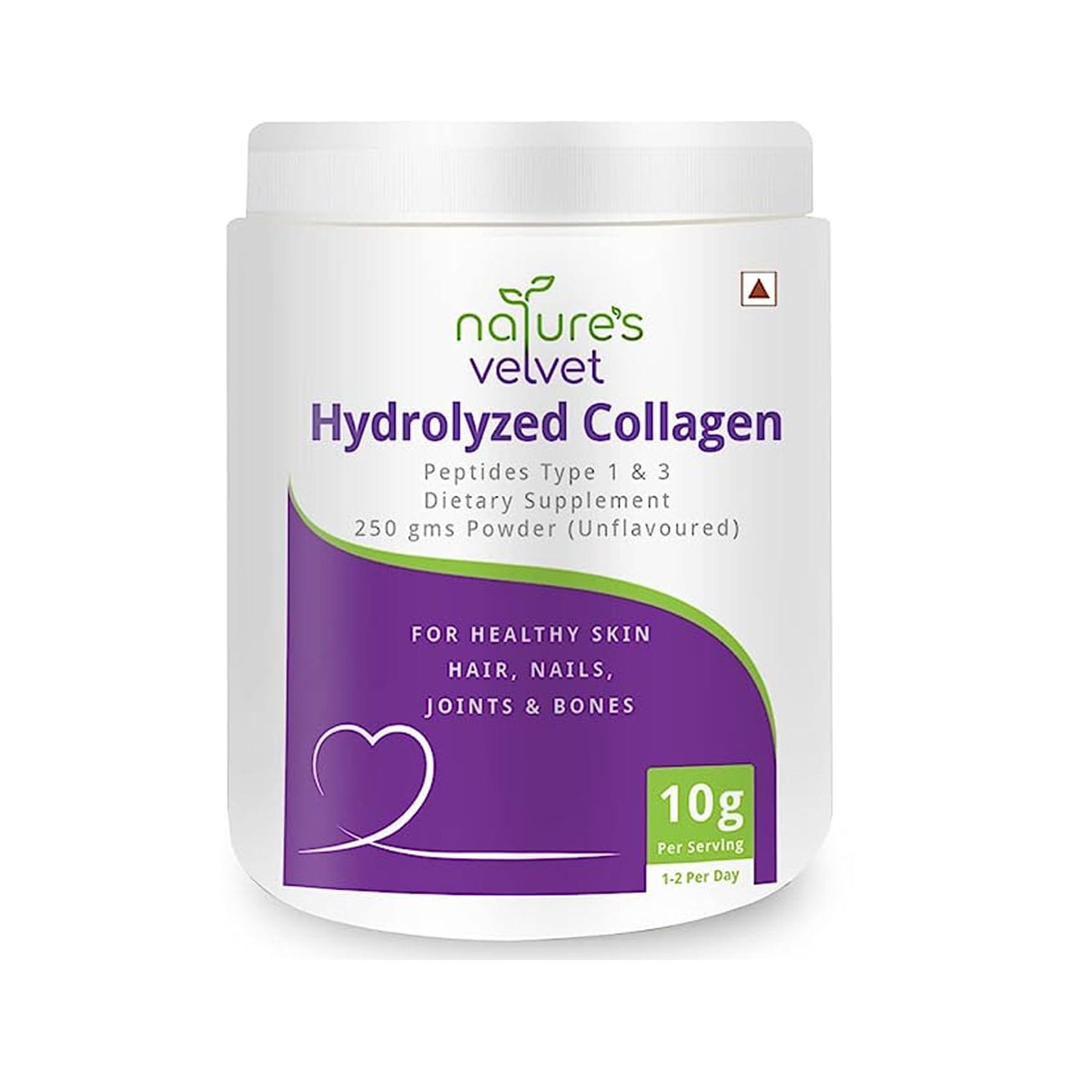 Nature's Velvet Hydrolysed Collagen Peptides for Anti Aging 250g