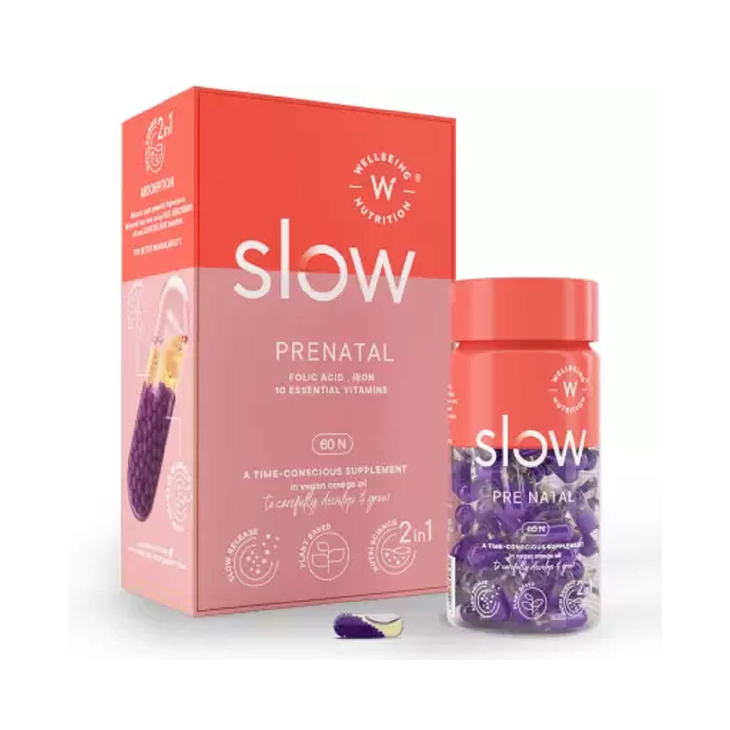 Wellbeing Nutrition Slow Prenatal- 60 Capsules