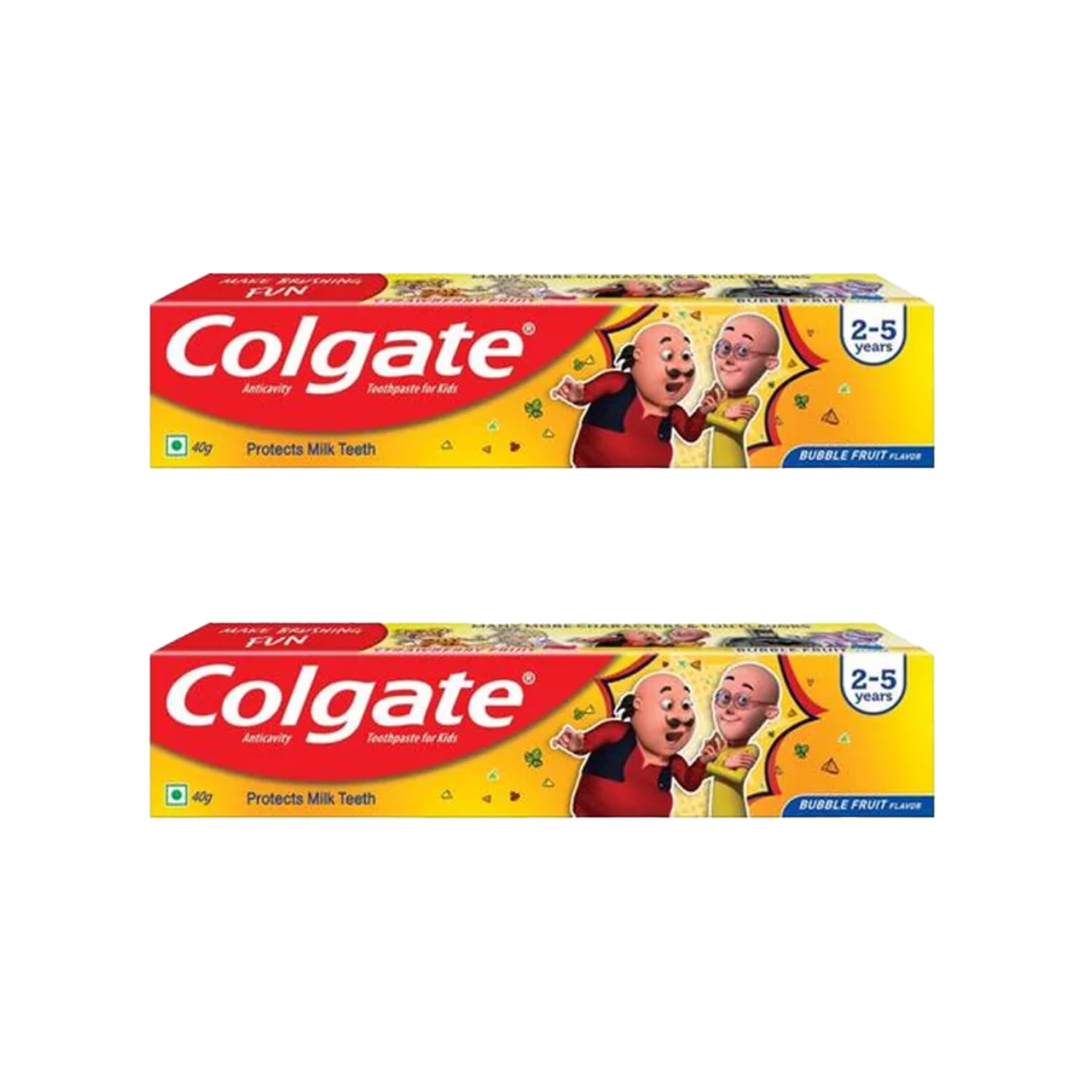 Colgate Kid's Bubble Fruit Toothpaste 2-5 Yrs 40g - (Pack of 2)
