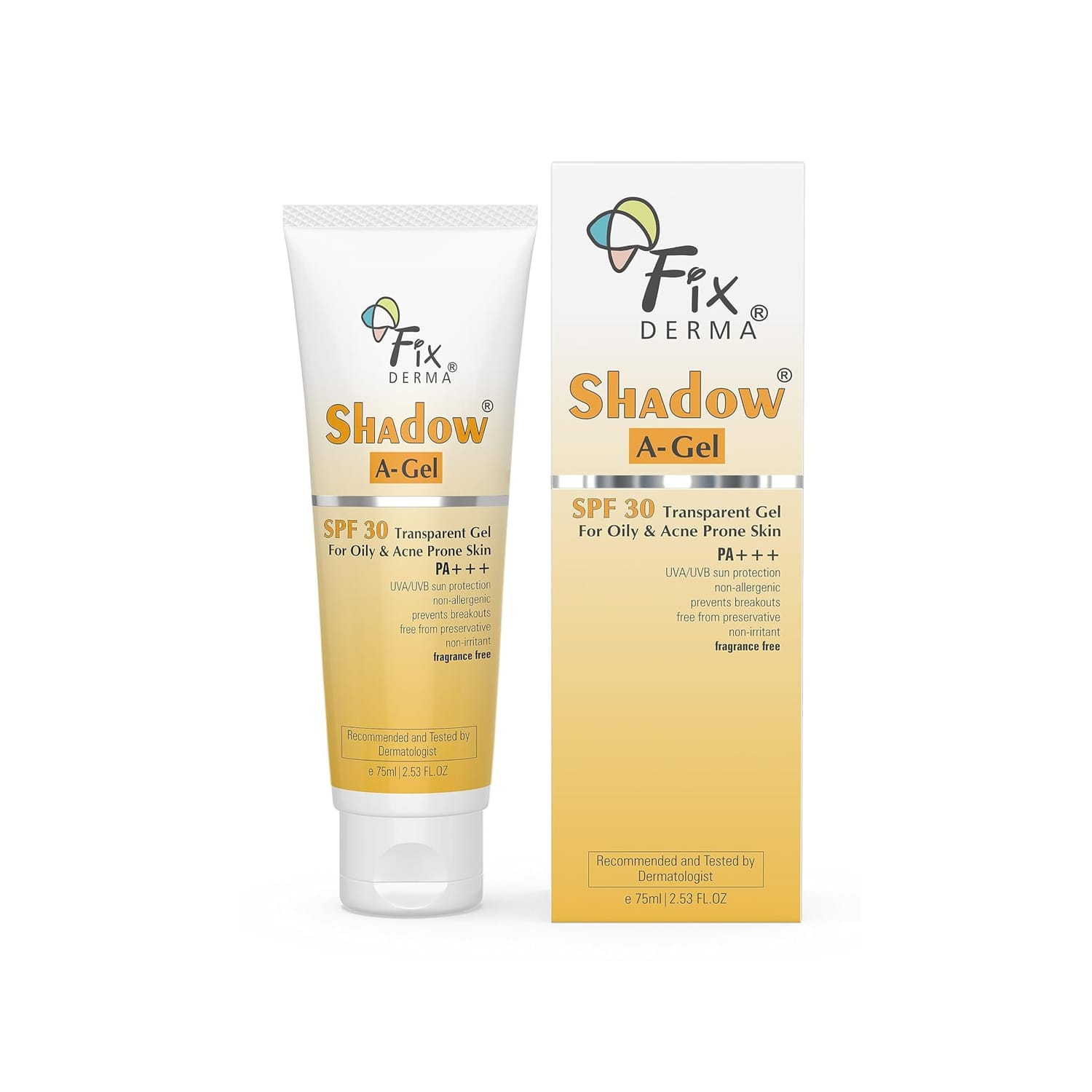 FixDERMA Shadow Sunscreen A-Gel SPF 30 (75ml)