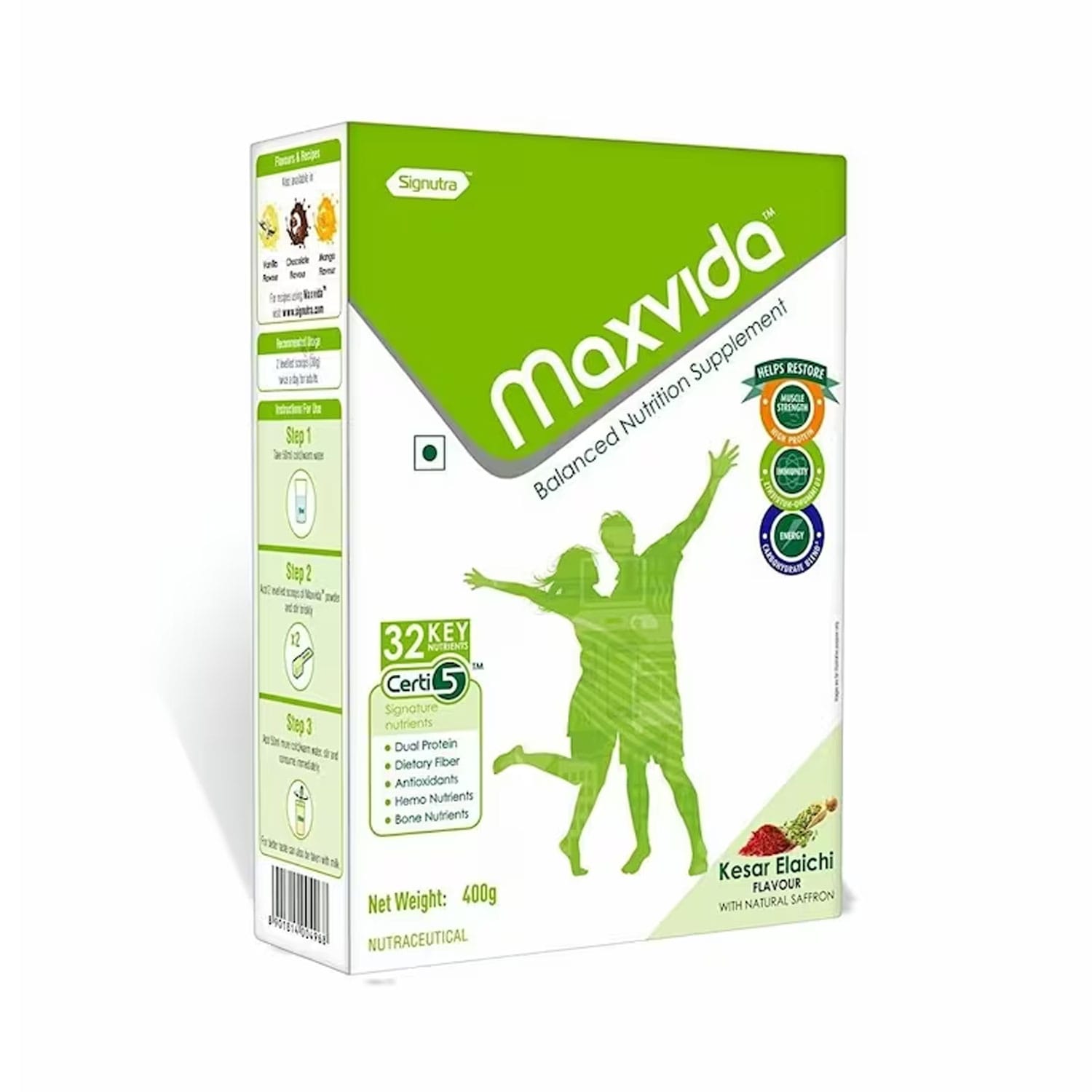 Maxvida Balanced Nutrition for Adults - Kesar Elaichi 400g