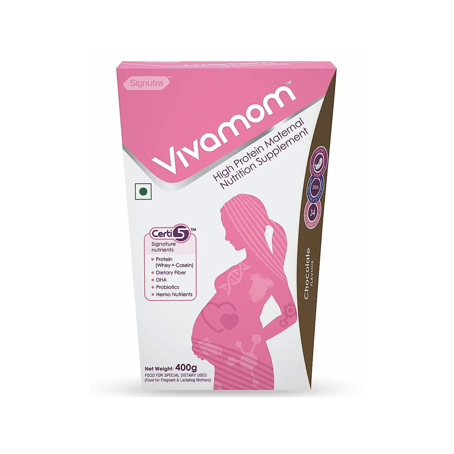Signutra Vivamom Maternal Nutritional Supplement for Pregnant and Lactating Mothers Chocolate Flavour (200g)