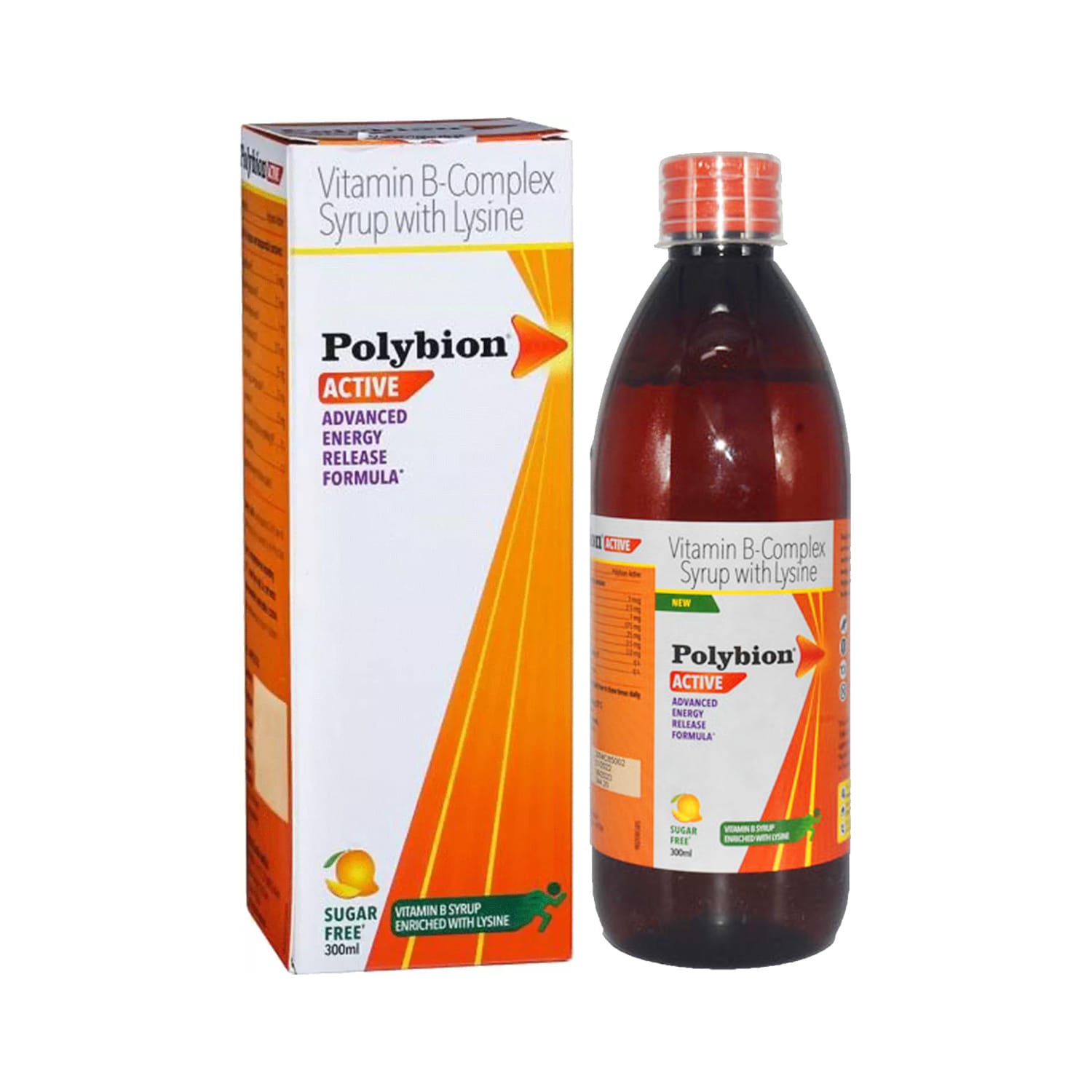 Polybion Active Sugar Free Mango Flavour Syrup 300ml