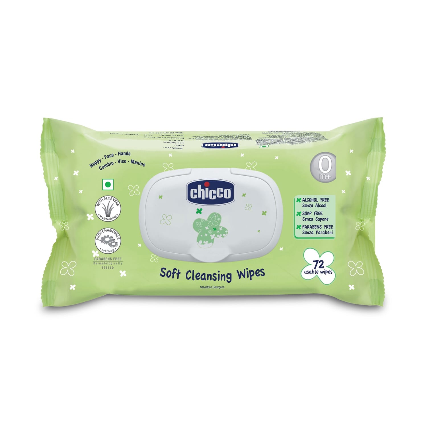 Chicco Soft Cleansing Baby Wipes (FLIPTOP) 72pcs