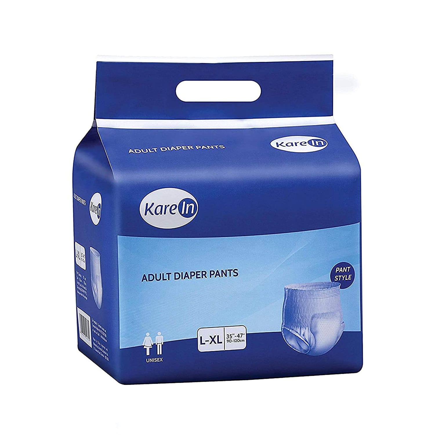Karein Adult Pull ups - Pant Style Underwear Large 35 to 47 Inches (10 Diapers)