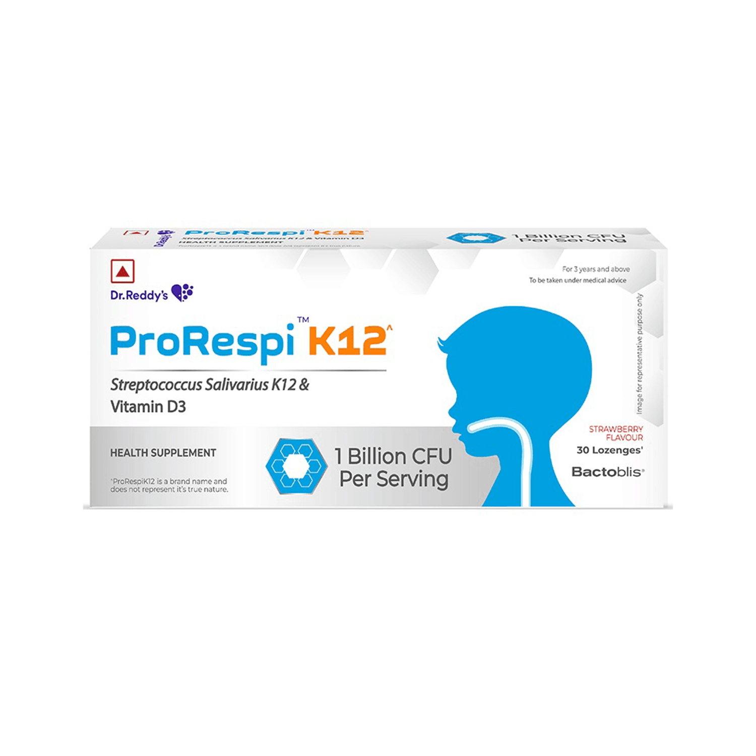Dr Reddy’s Prorespi K12 Lozenges Strawberry Flavour (30 Nos)