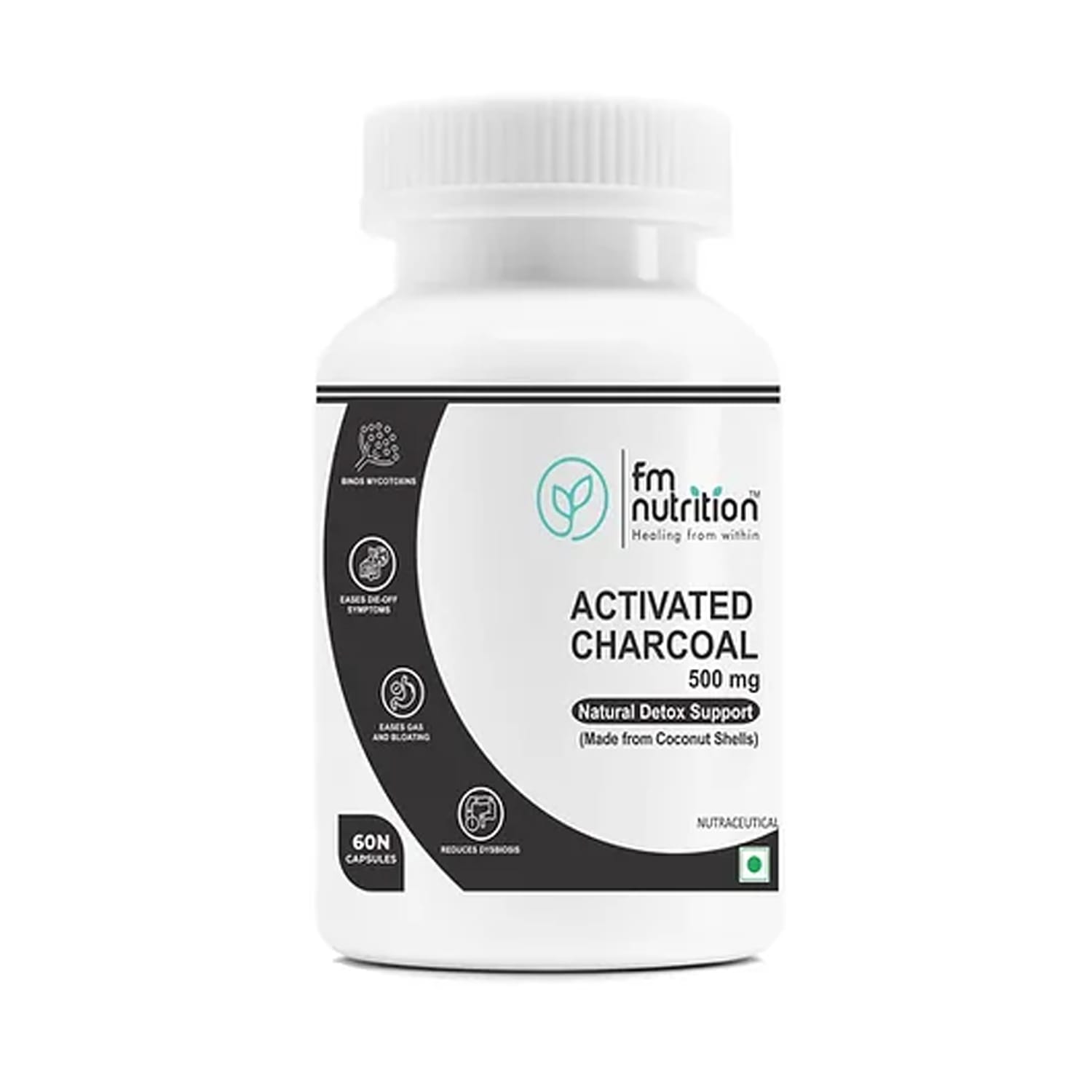 FM Nutrition Activated Charcoal Capsules (60 nos)