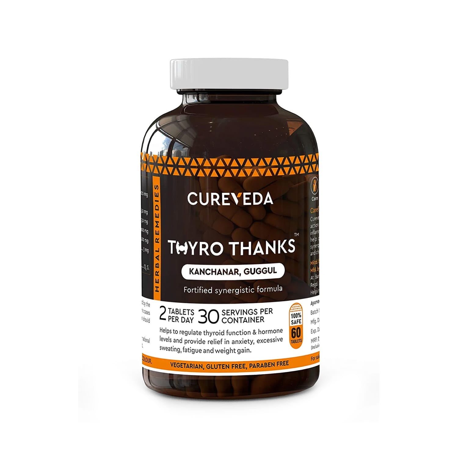 Cureveda Thyrothanks for Thyroid Care 60 Veg Tablets